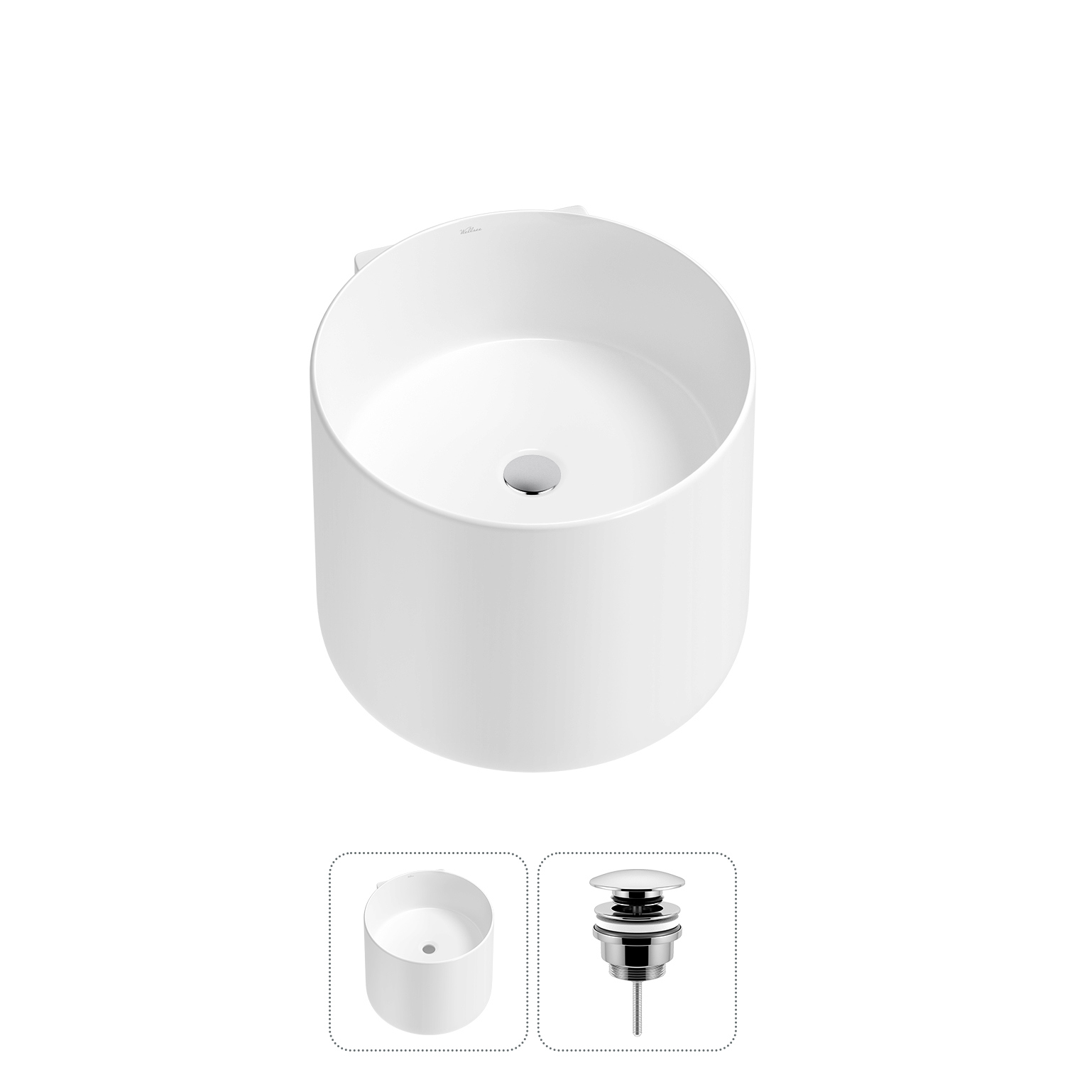 Изображение товара Раковина Wellsee m1 limited edition 20213842R 45см цвет раковина 2 в 1: д/к