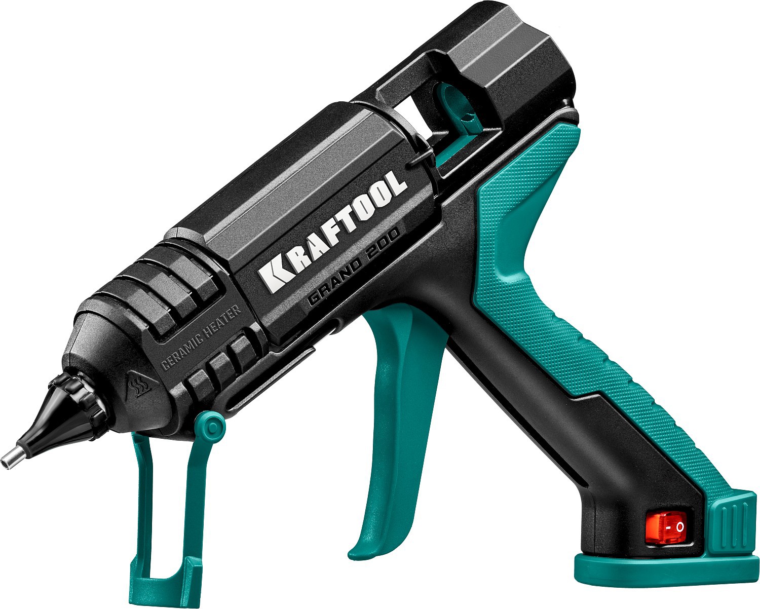 Изображение товара Клеевой пистолет KRAFTOOL 06839, 150 Вт с удлиненным носиком и сменной насадкой