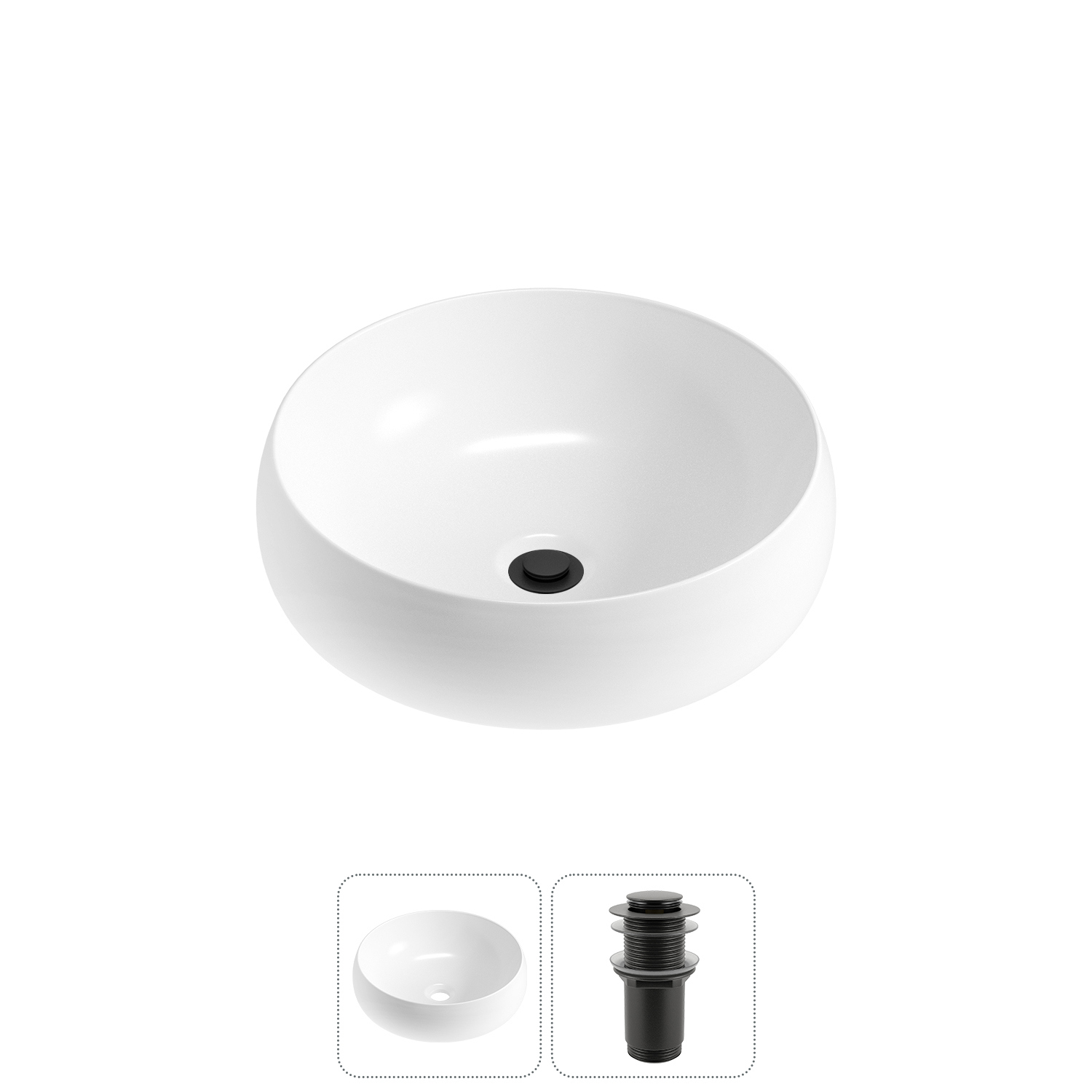 Изображение товара Раковина Lavinia Boho Bathroom Sink 36 см белая с донным клапаном Германия