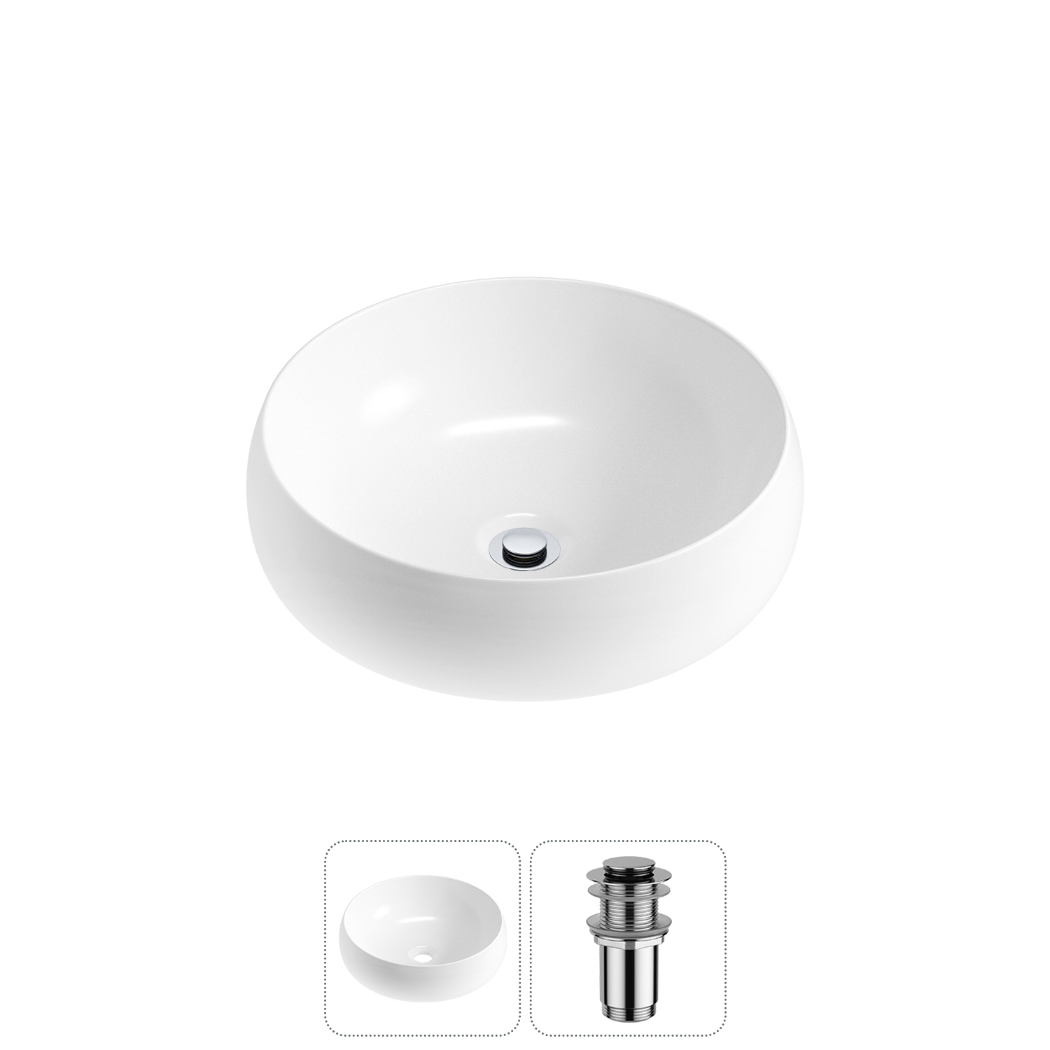 Изображение товара Раковина Lavinia Boho Bathroom Sink 20215047R 40 см белая глянцевая
