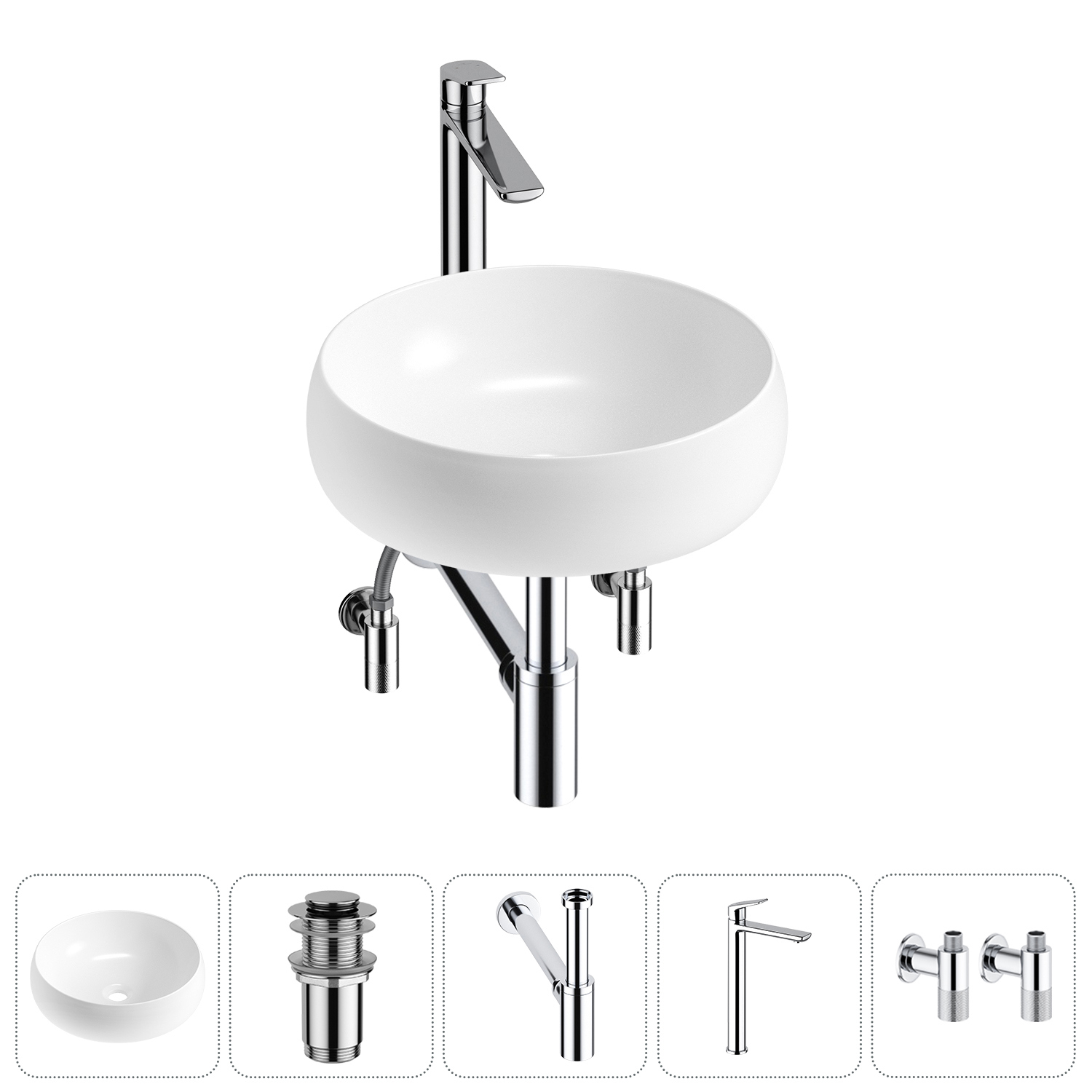 Изображение товара Раковина Lavinia Boho Bathroom Sink 20215059R 40 см белая глянцевая для ванной комнаты