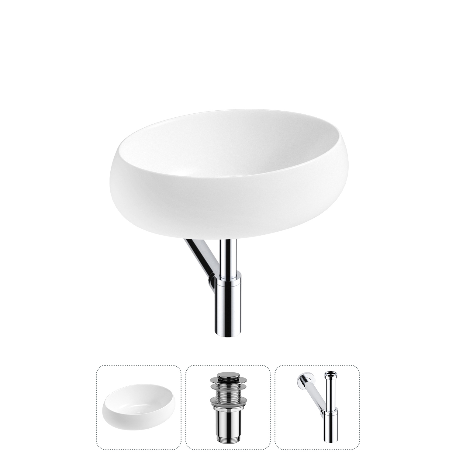 Изображение товара Раковина Lavinia Boho Bathroom Sink 50 см овальная глянцевая белая