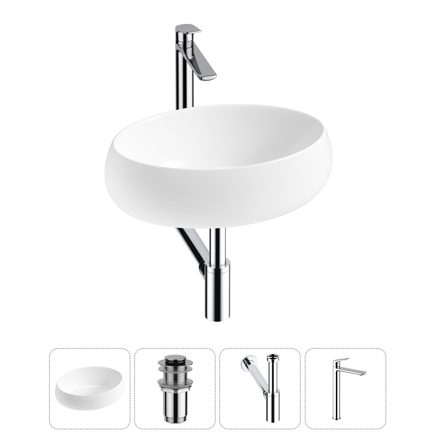 Изображение товара Раковина Lavinia Boho 50 см с комплектующими для ванной