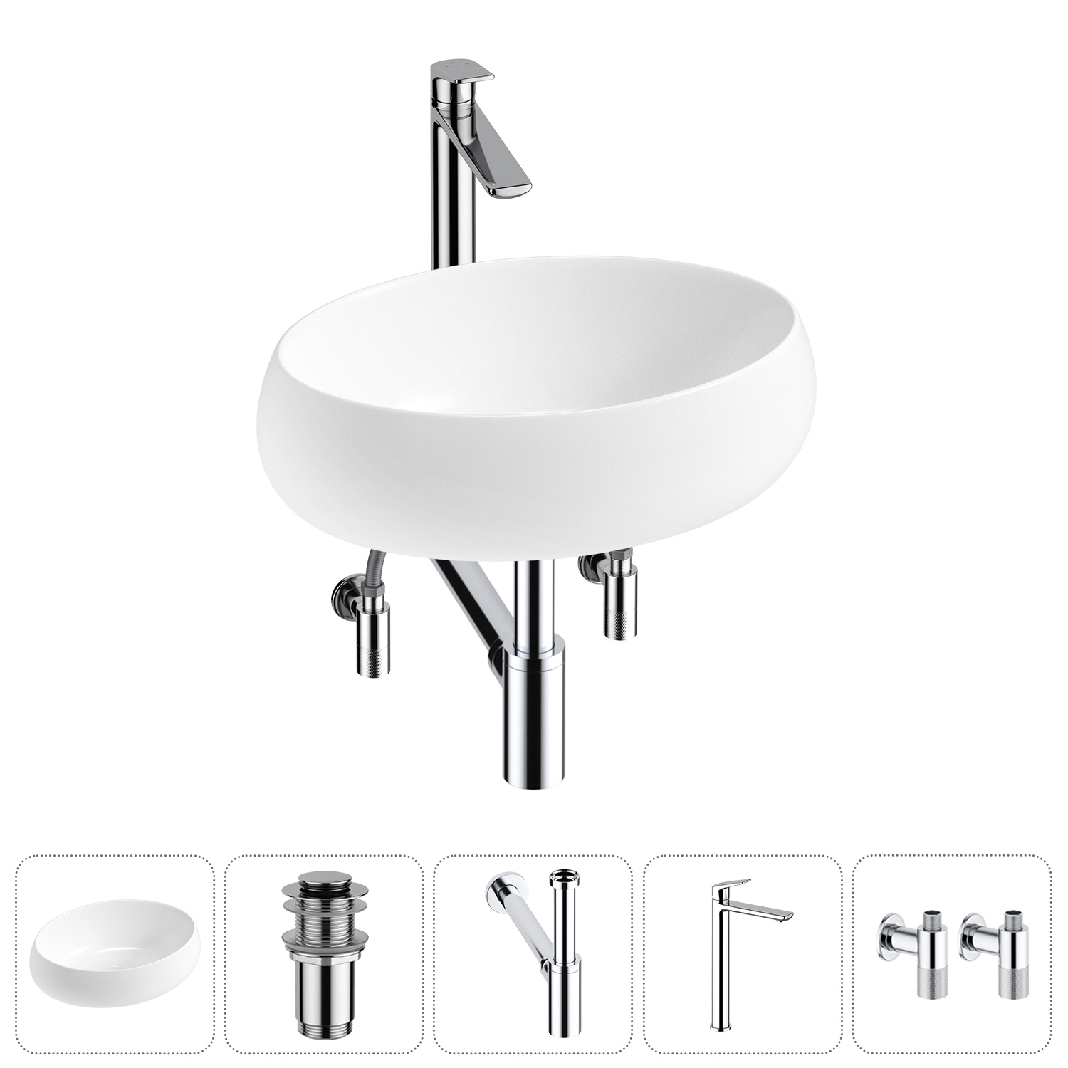 Изображение товара Раковина Lavinia Boho Bathroom Sink 20215075R белая овальная 50 см