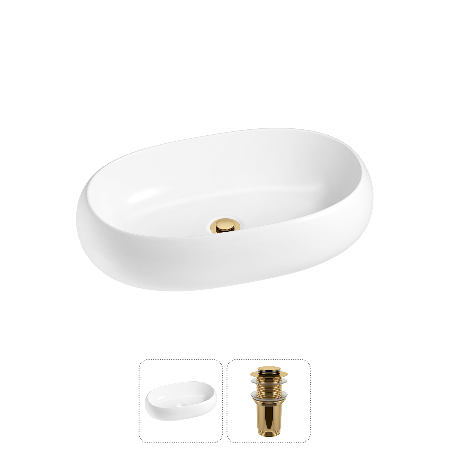 Изображение товара Раковина Lavinia Boho Bathroom Sink 20215081R 56 см белая глянцевая