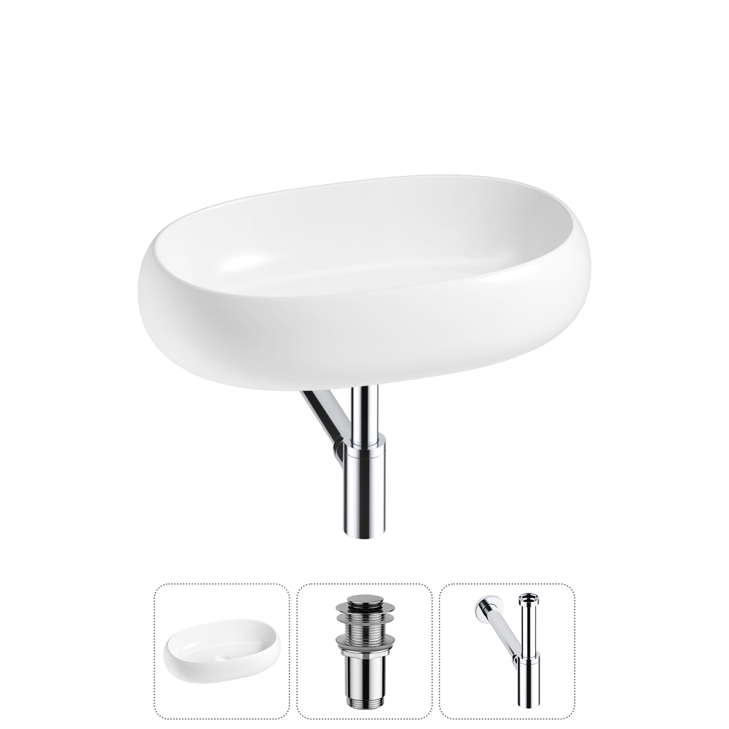 Изображение товара Раковина Lavinia Boho Bathroom Sink 56 см овальная глянцевая белая Германия