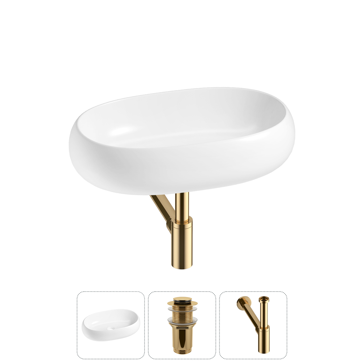 Изображение товара Раковина Lavinia Boho Bathroom Sink модель 20215085R 56 см белая глянцевая