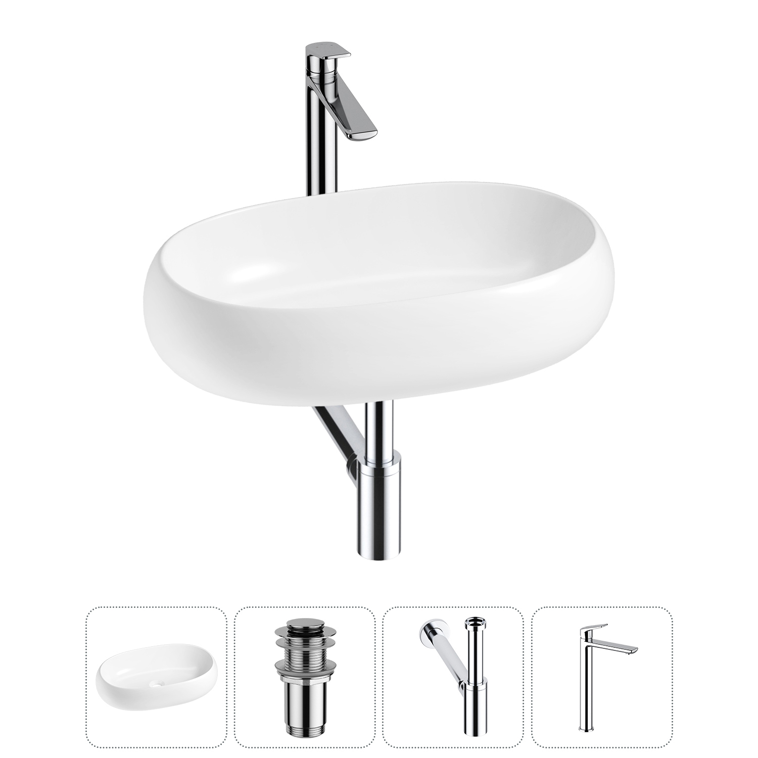 Изображение товара Раковина Lavinia Boho Bathroom Sink 56 см, глянцевая, овальная, Германия
