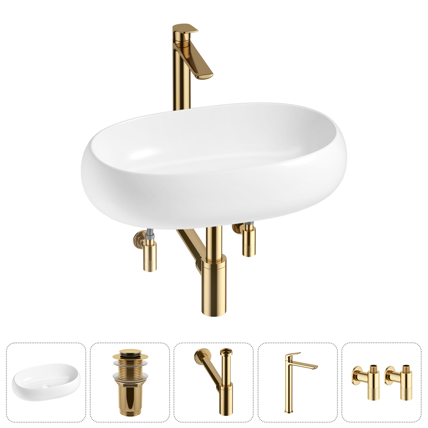 Изображение товара Раковина Lavinia Boho Bathroom Sink 56 см с комплектом монтажных элементов