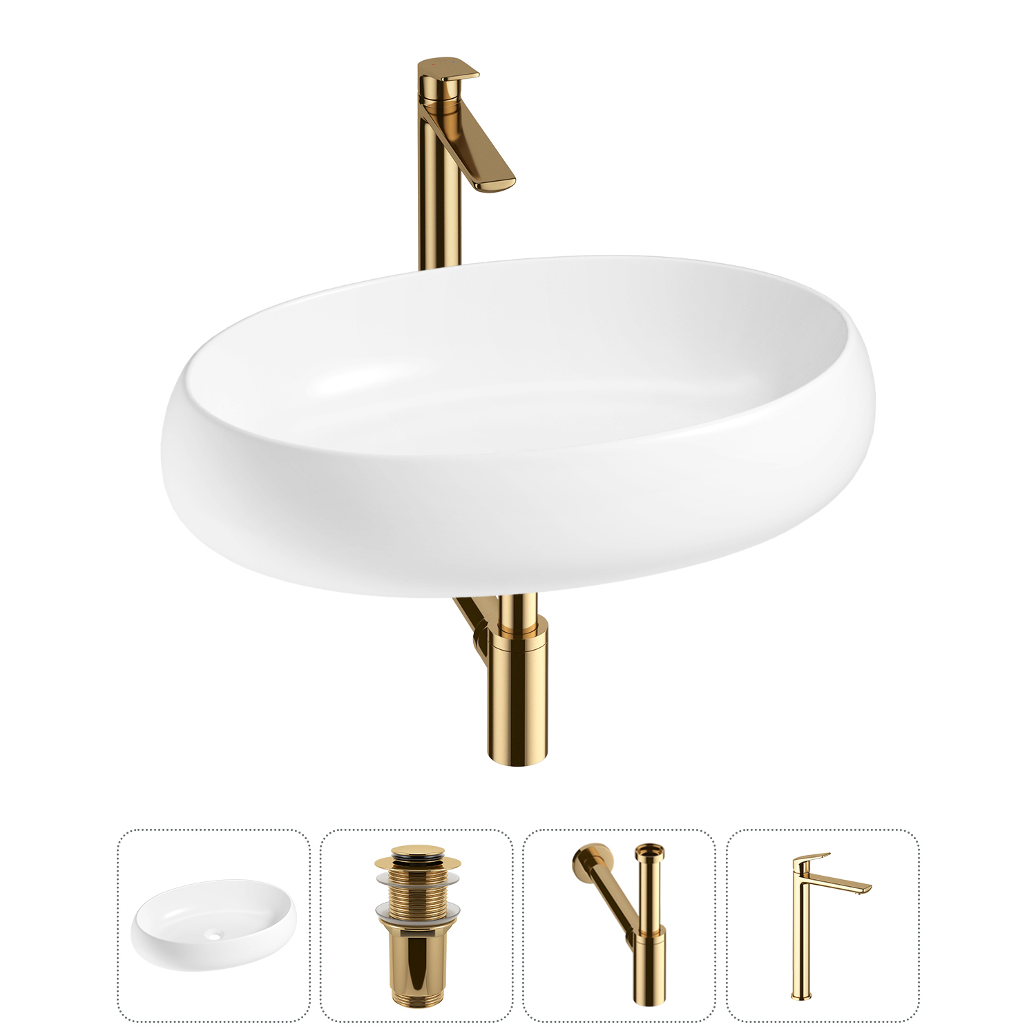 Изображение товара Раковина Lavinia Boho Bathroom Sink 60 см с комплектом сифона и смесителем