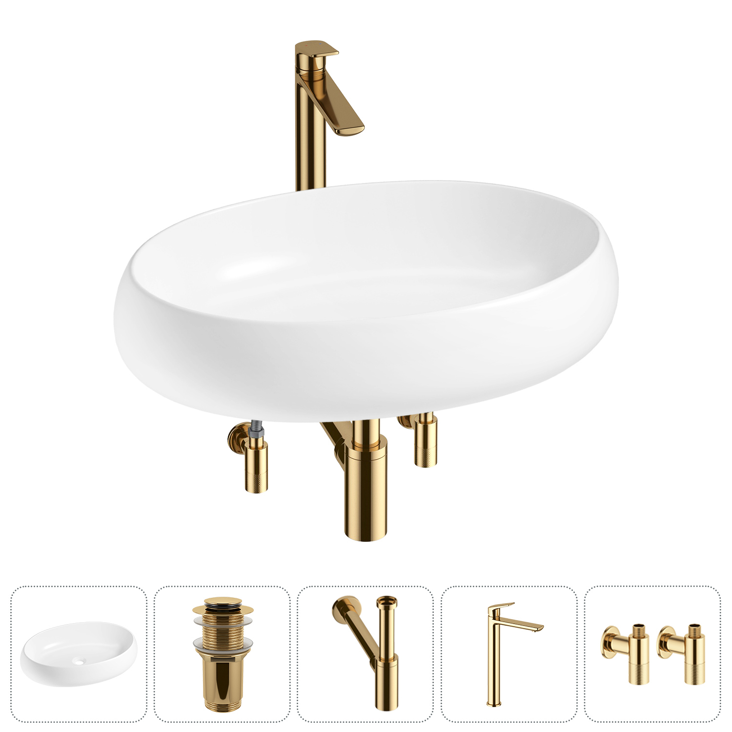 Изображение товара Раковина Lavinia Boho Bathroom Sink 20215109R 60 см с комплектом аксессуаров