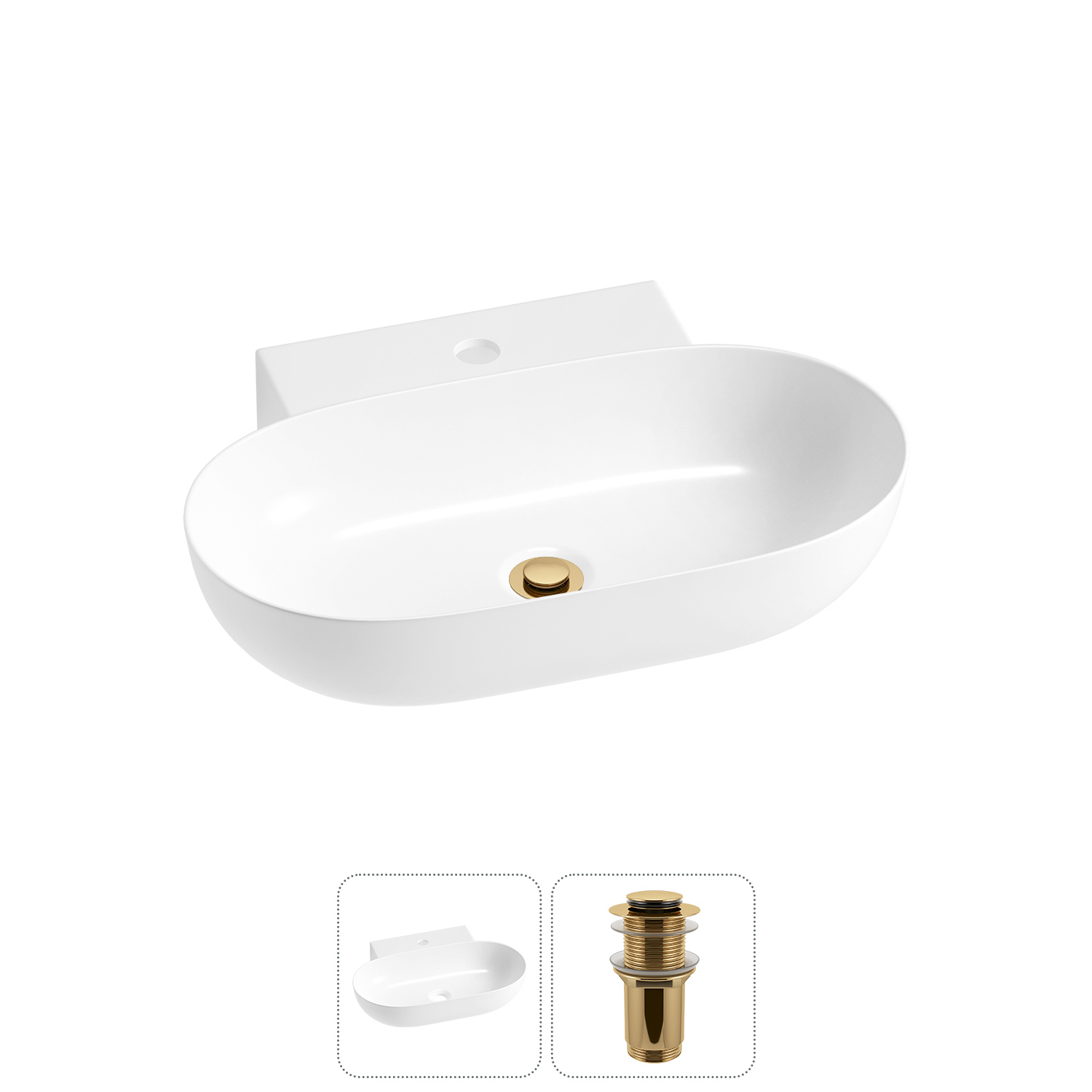 Изображение товара Раковина Lavinia Boho Bathroom Sink 20215129R 58 см с донным клапаном