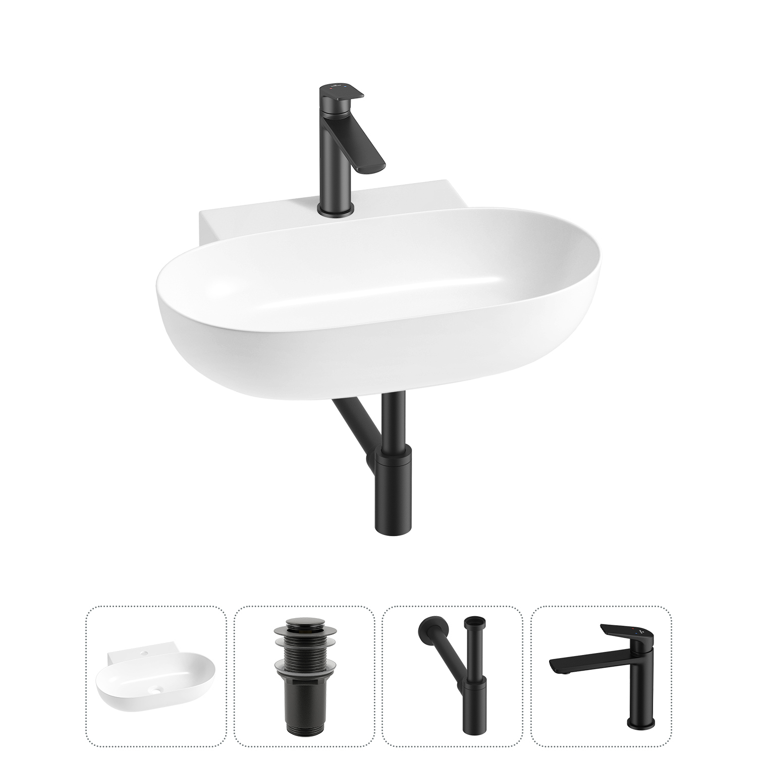 Изображение товара Раковина Lavinia Boho Bathroom Sink 58 см с монтажом поддона и комплектом