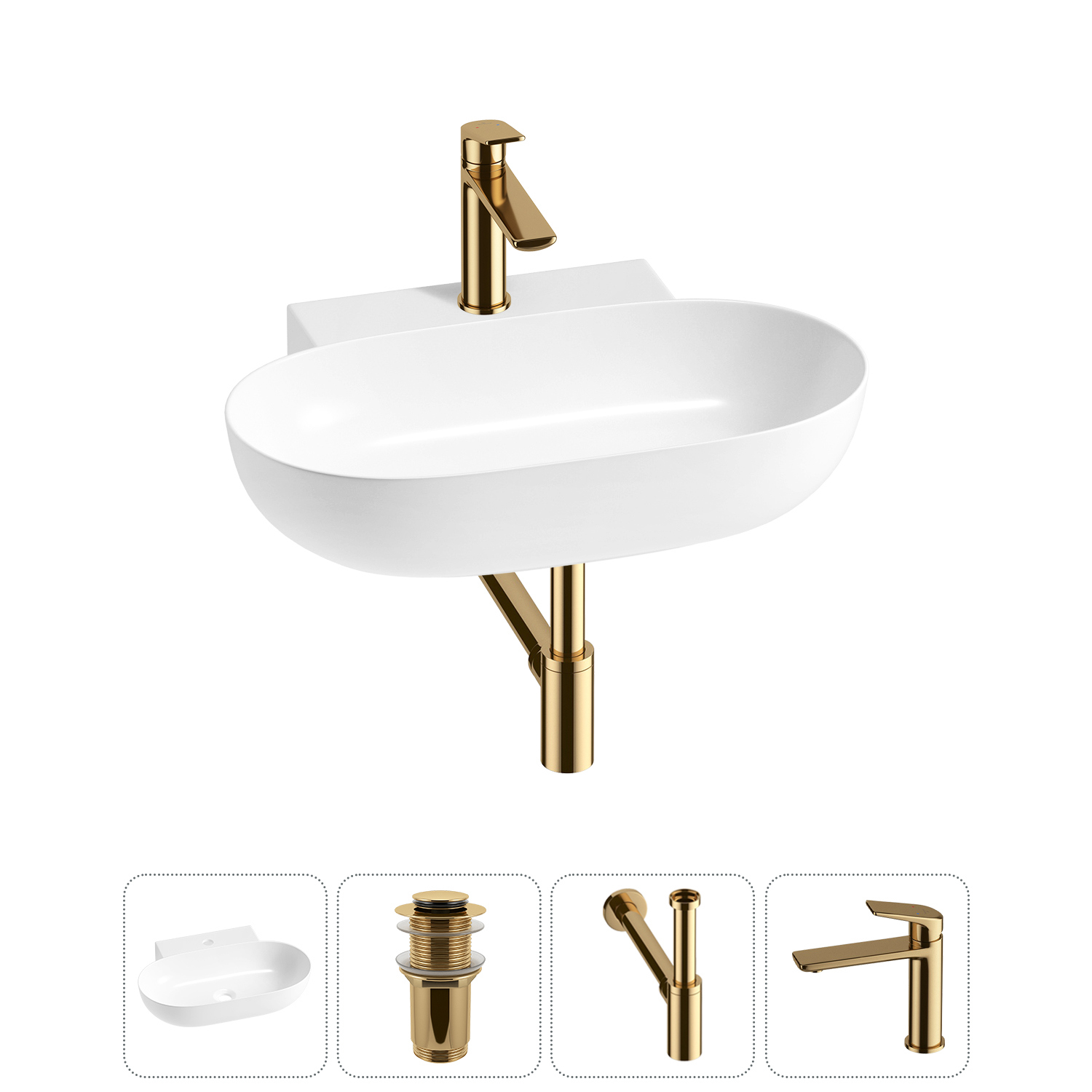 Изображение товара Раковина Lavinia Boho Bathroom Sink 58 см белая с комплектом