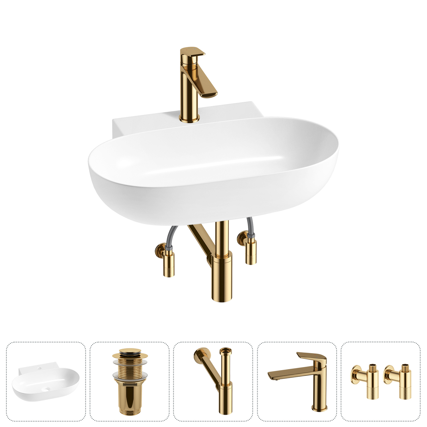 Изображение товара Раковина Lavinia Boho Bathroom Sink 20215141R 58 см белая глянцевая