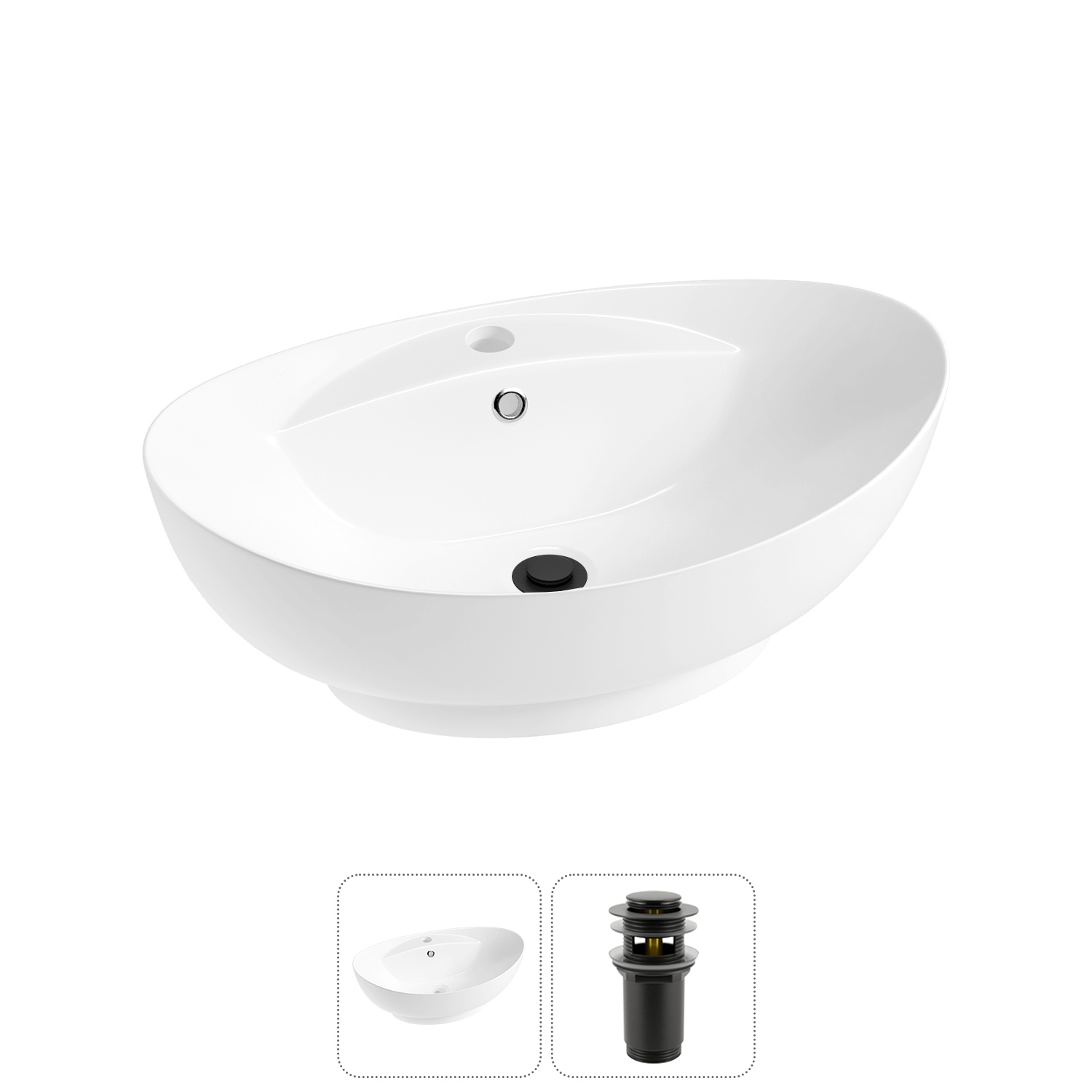 Изображение товара Раковина Lavinia Boho Bathroom Sink 20215144R 59 см глянцевый белый