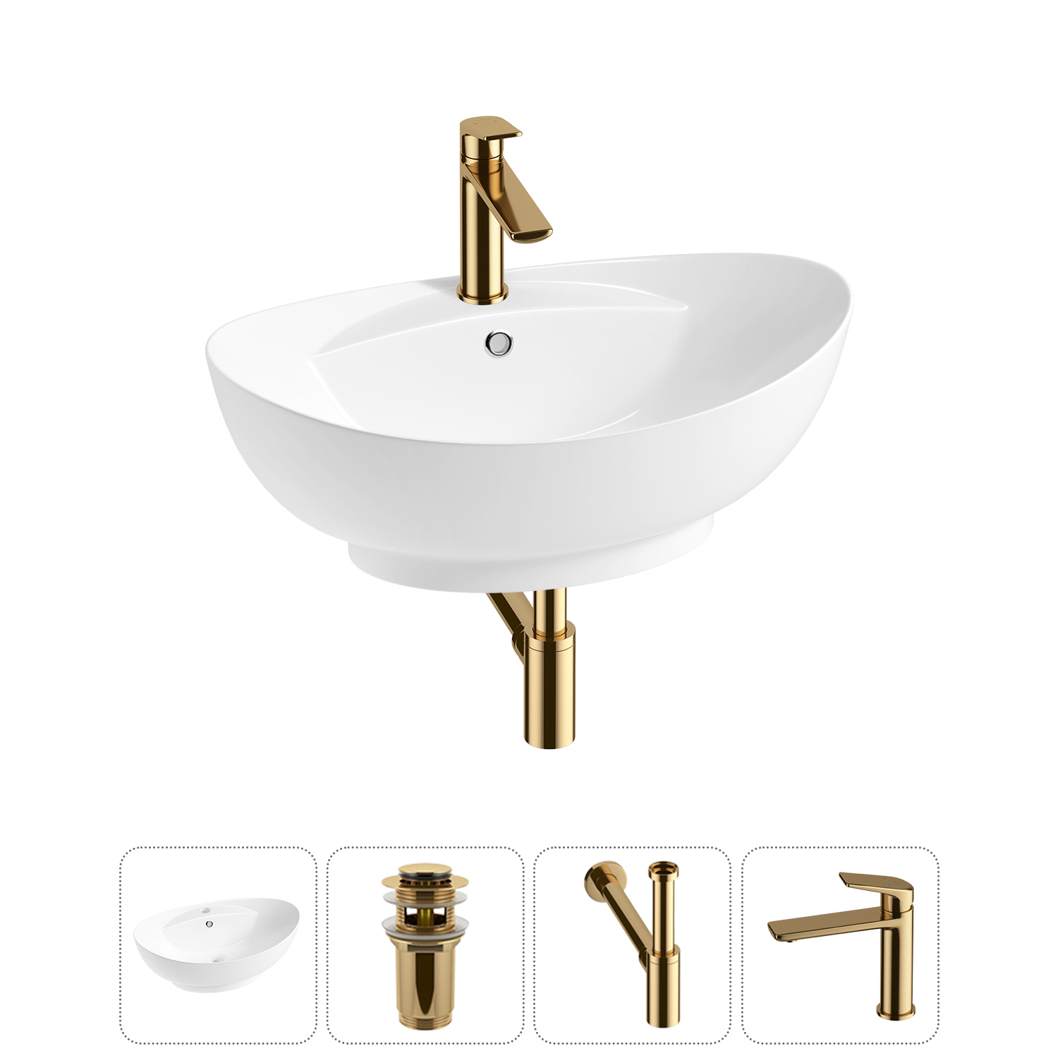 Изображение товара Раковина Lavinia Boho Bathroom Sink 20215153R 59 см белая глянцевая Германия