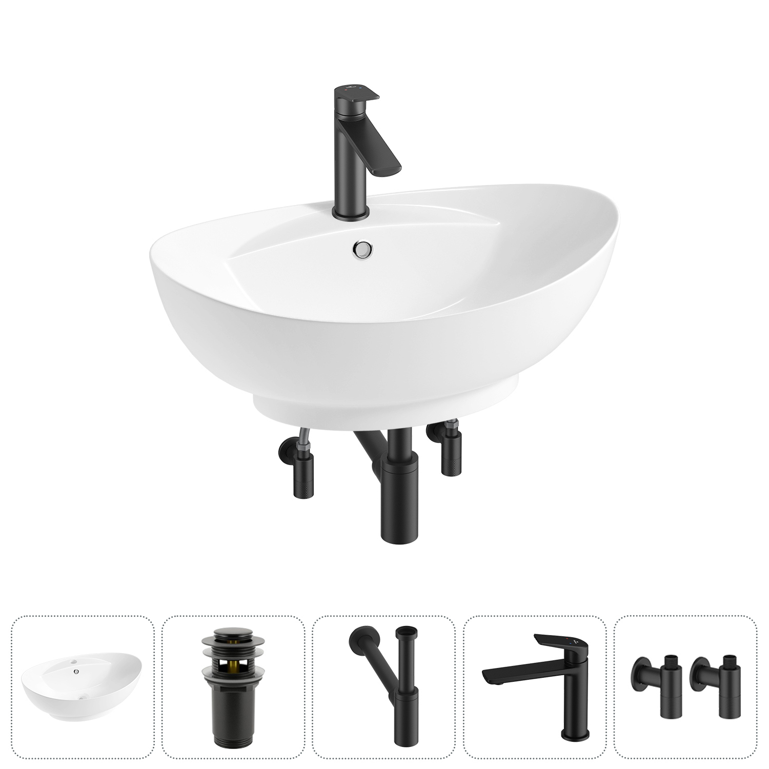 Изображение товара Раковина Lavinia Boho Bathroom Sink 20215156R овальная белая 59 см