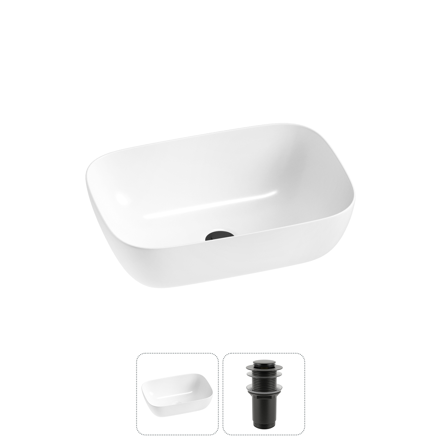 Изображение товара Раковина Lavinia Boho Bathroom Sink 20215192R 46 см белая глянцевая