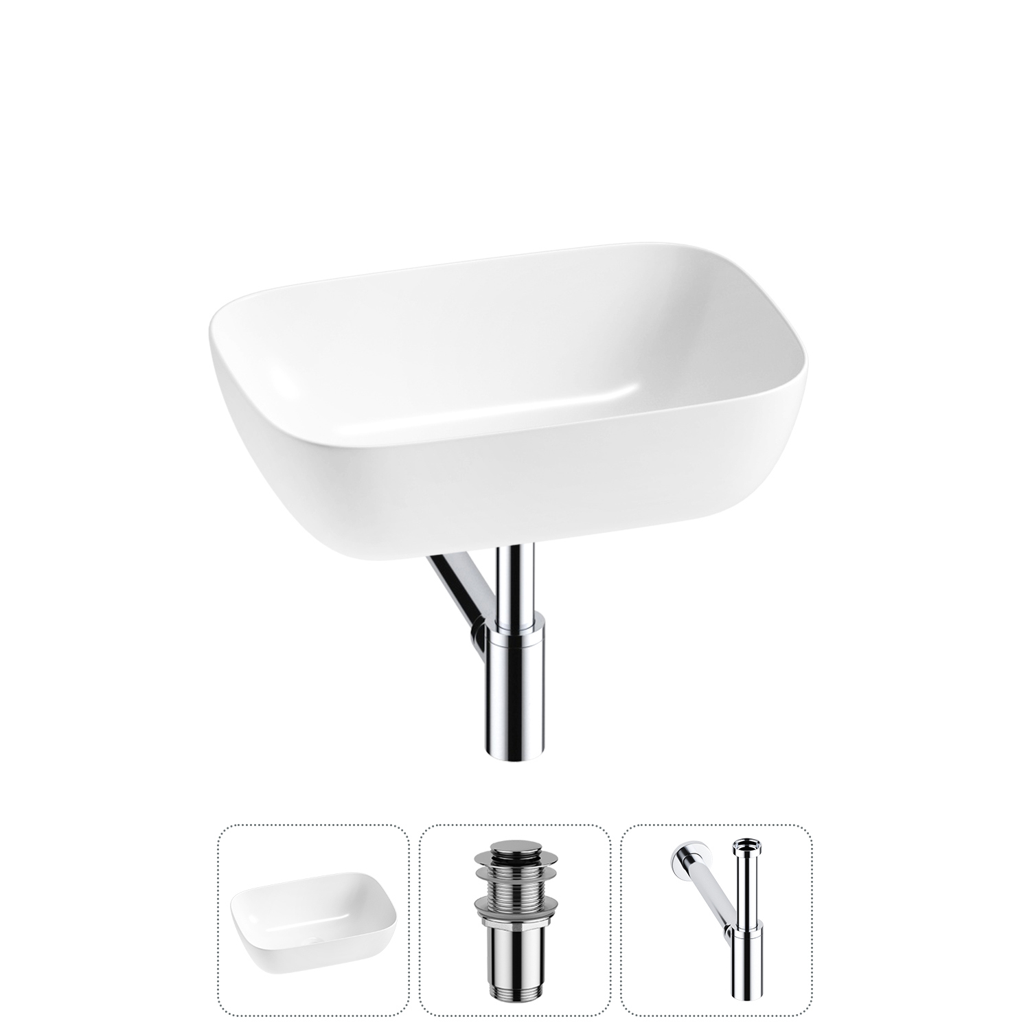 Изображение товара Раковина Lavinia Boho Bathroom Sink 20215195R 46 см глянцевая белая