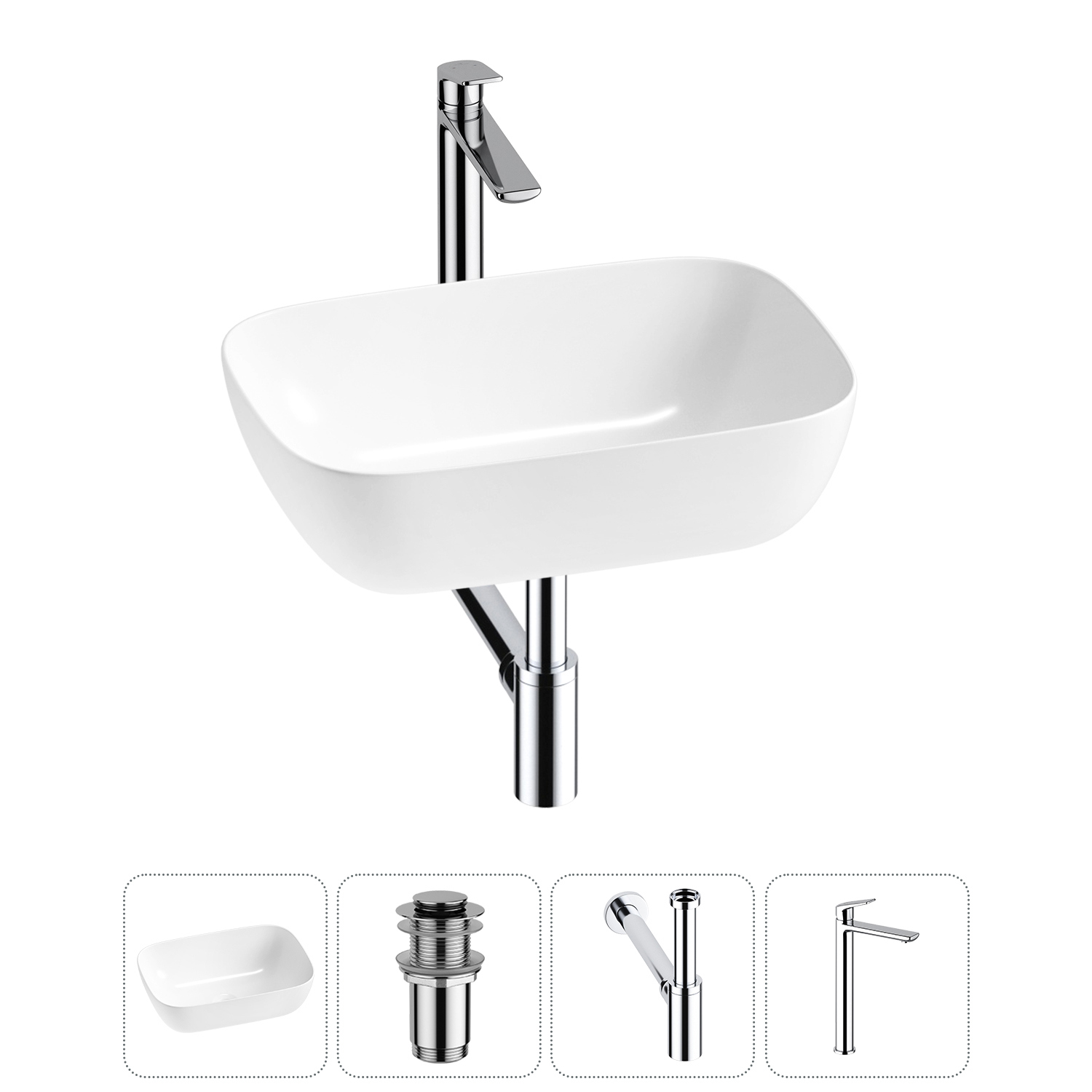 Изображение товара Раковина Lavinia Boho Bathroom Sink 20215199R 46 см белая накладная керамическая