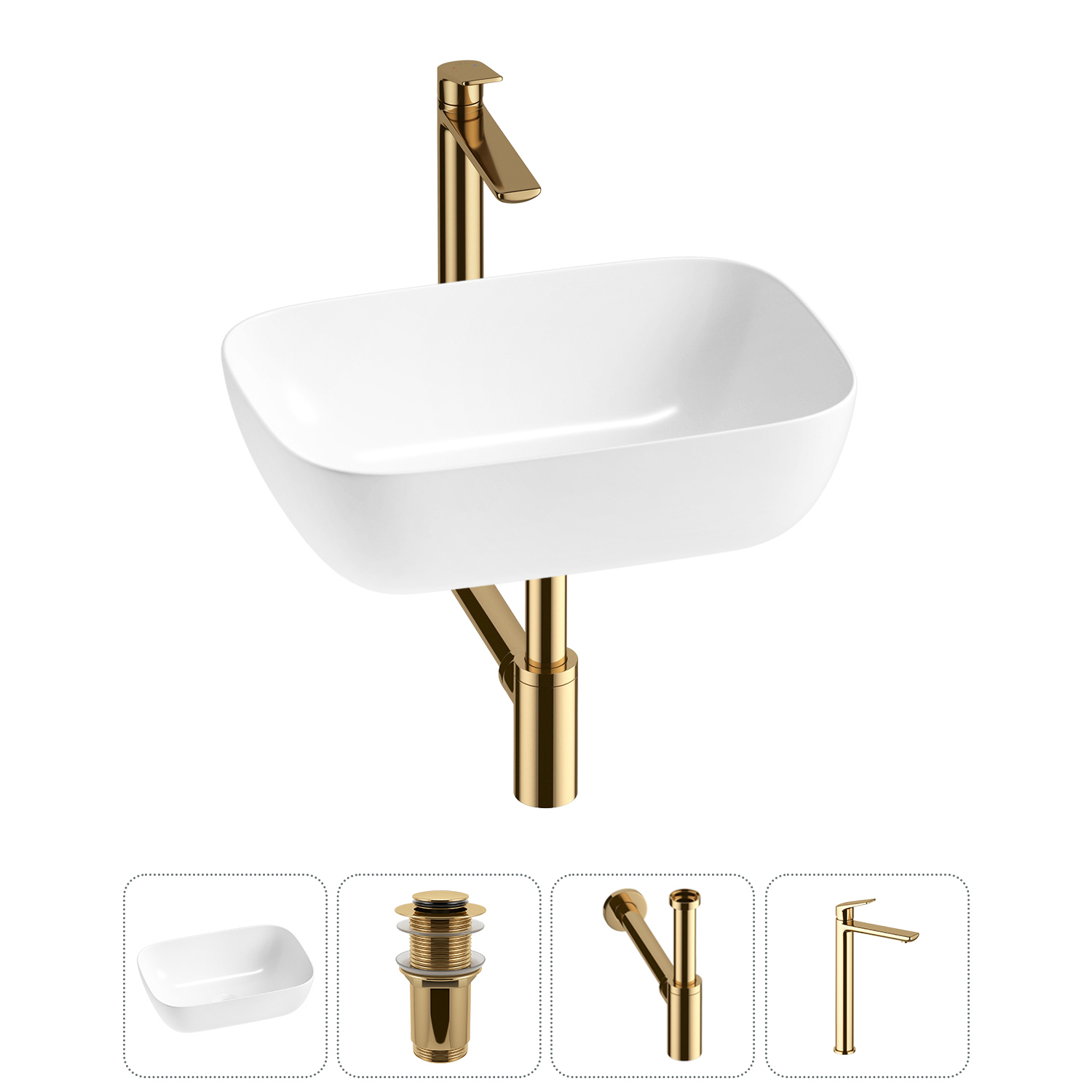 Изображение товара Раковина Lavinia Boho Bathroom Sink 20215201R 46 см белая прямоугольная