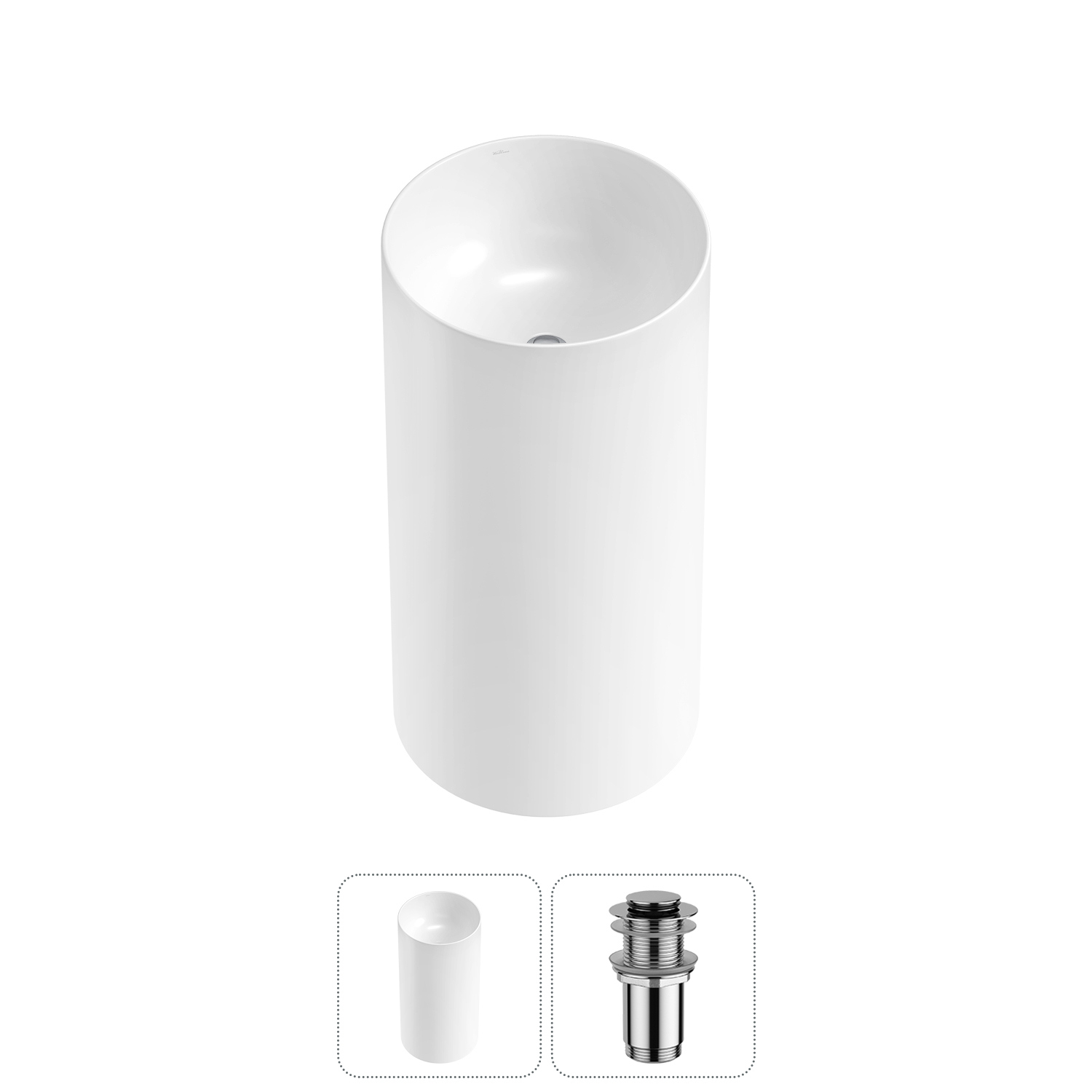 Изображение товара Раковина Wellsee Callipy Art 20215536R 42 см белая современная керамическая