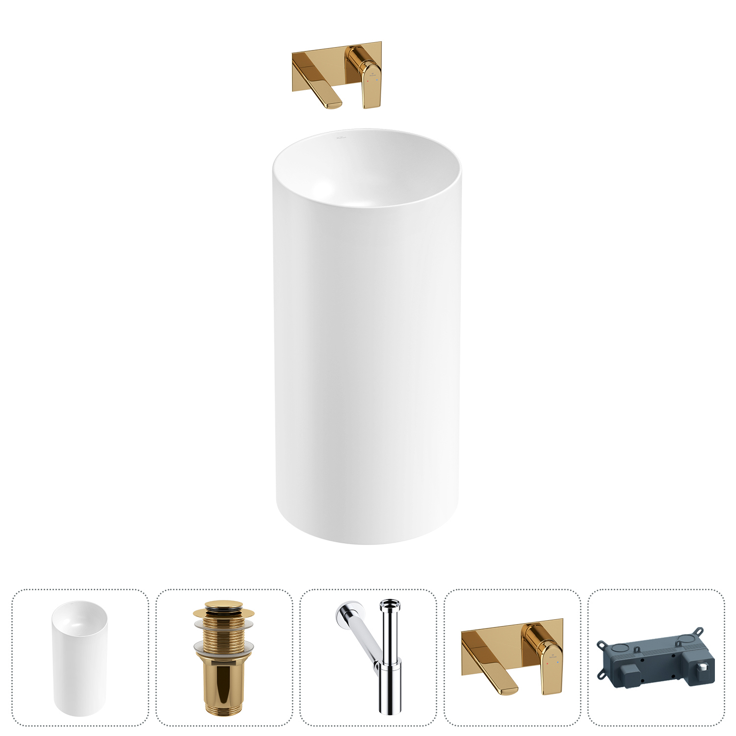 Изображение товара Раковина Wellsee Callipy Art 20215546R 42см комплект