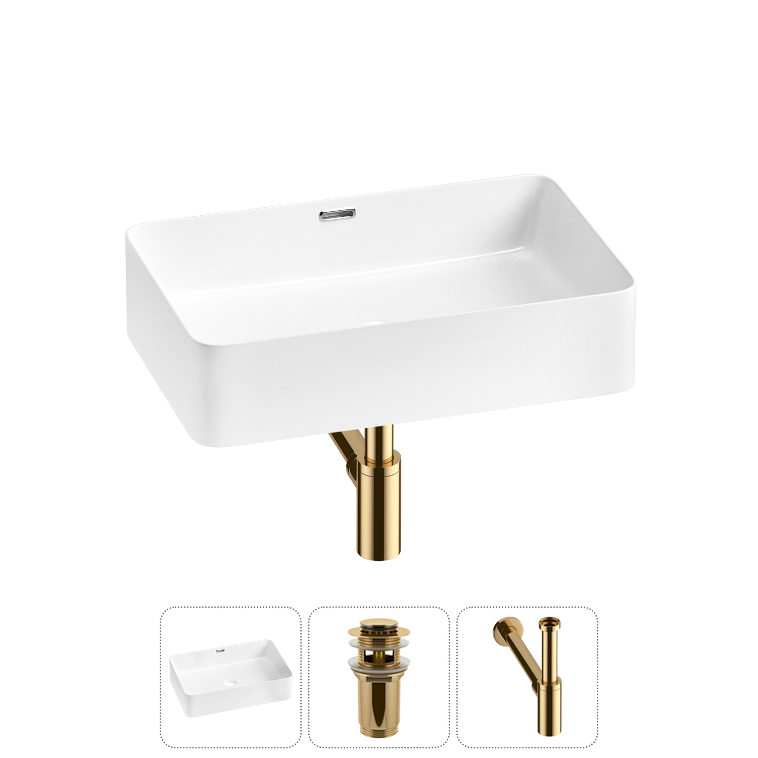 Изображение товара Раковина Lavinia Boho Bathroom Sink 48 см с донным клапаном и сифоном