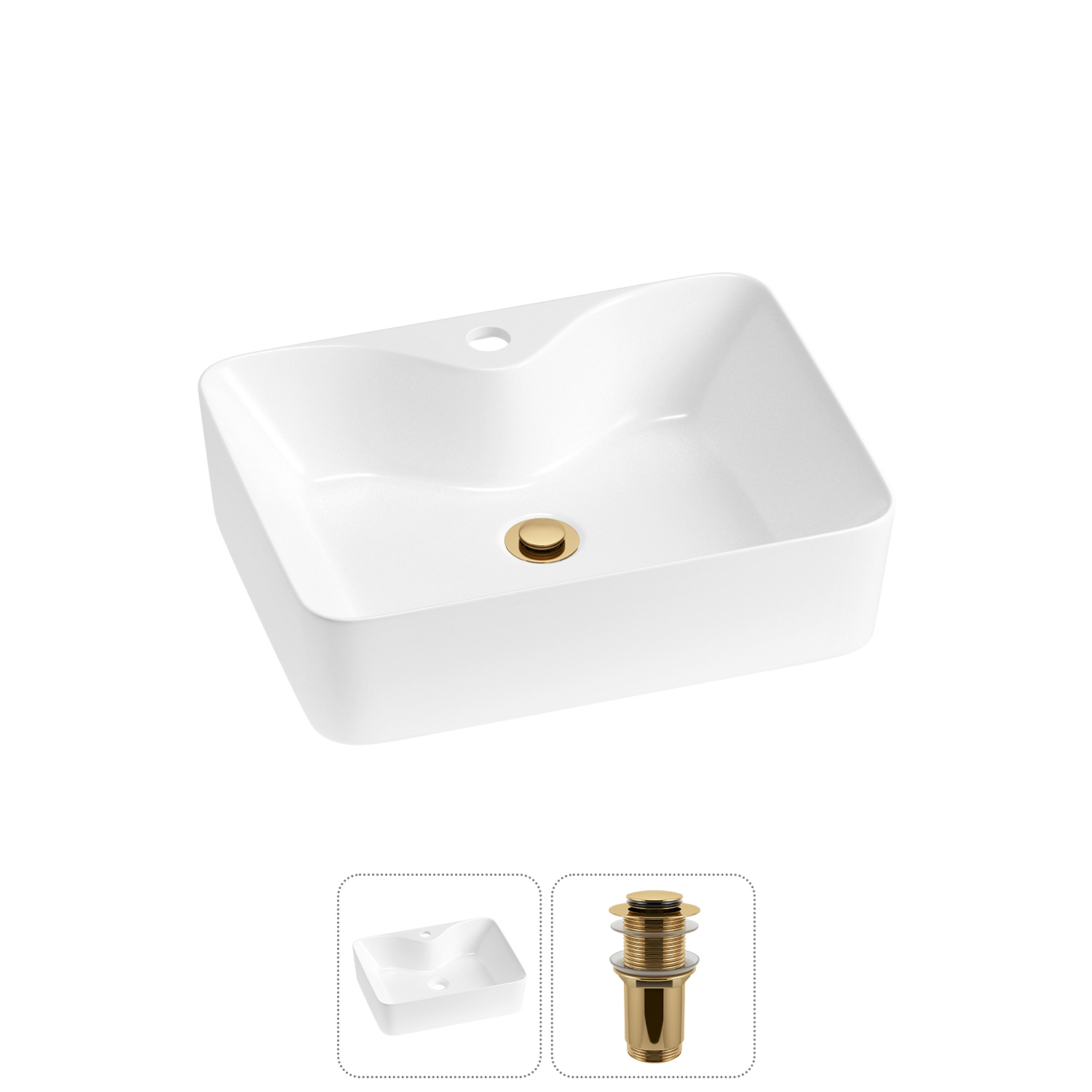 Изображение товара Раковина Lavinia Boho Bathroom Sink 20215257R 48 см прямоугольная белая глянцевая