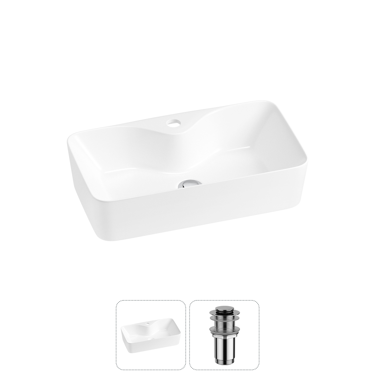 Изображение товара Rаковина Lavinia Boho Bathroom Sink 33311106 накладная 54 см донный клапан хром
