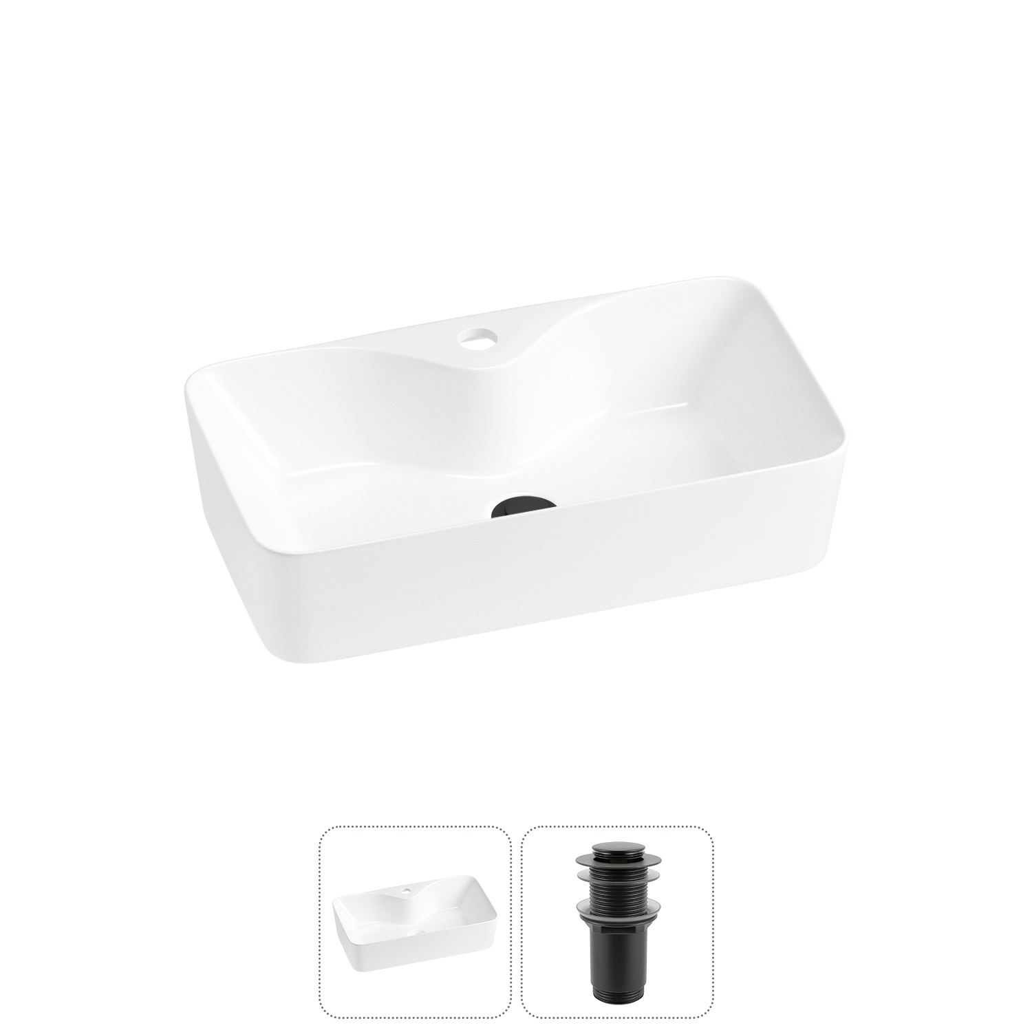 Изображение товара Раковина Lavinia Boho Bathroom Sink 54 см с донным клапаном и антибактериальным покрытием