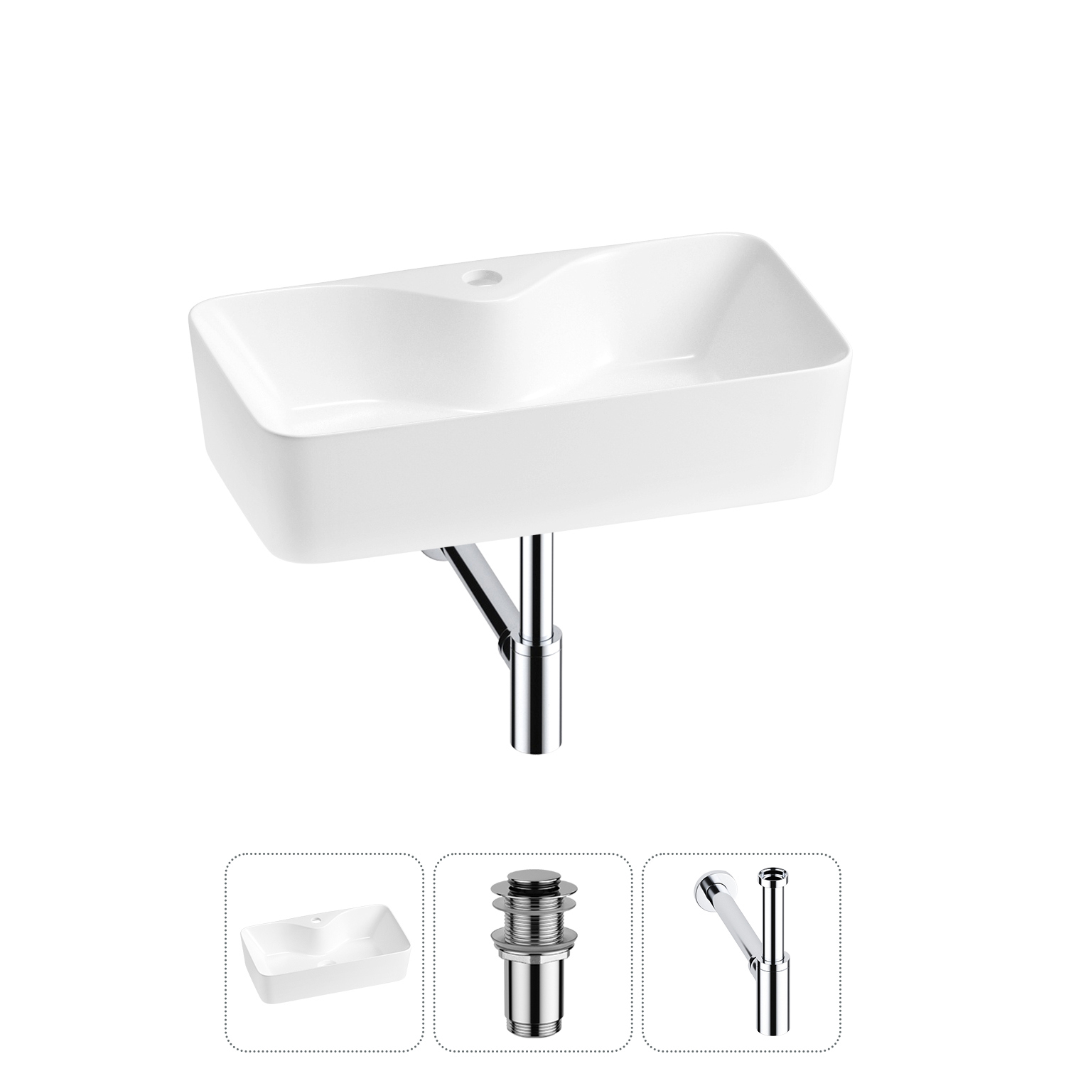 Изображение товара Раковина Lavinia Boho Bathroom Sink 20215275R 54 см прямоугольная белая глянцевая
