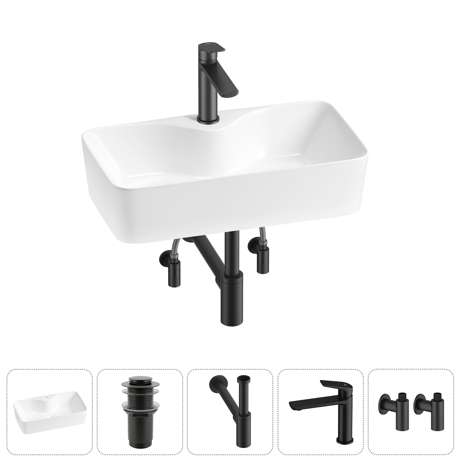 Изображение товара Раковина Lavinia Boho Bathroom Sink 54 см с комплектом, немецкое качество