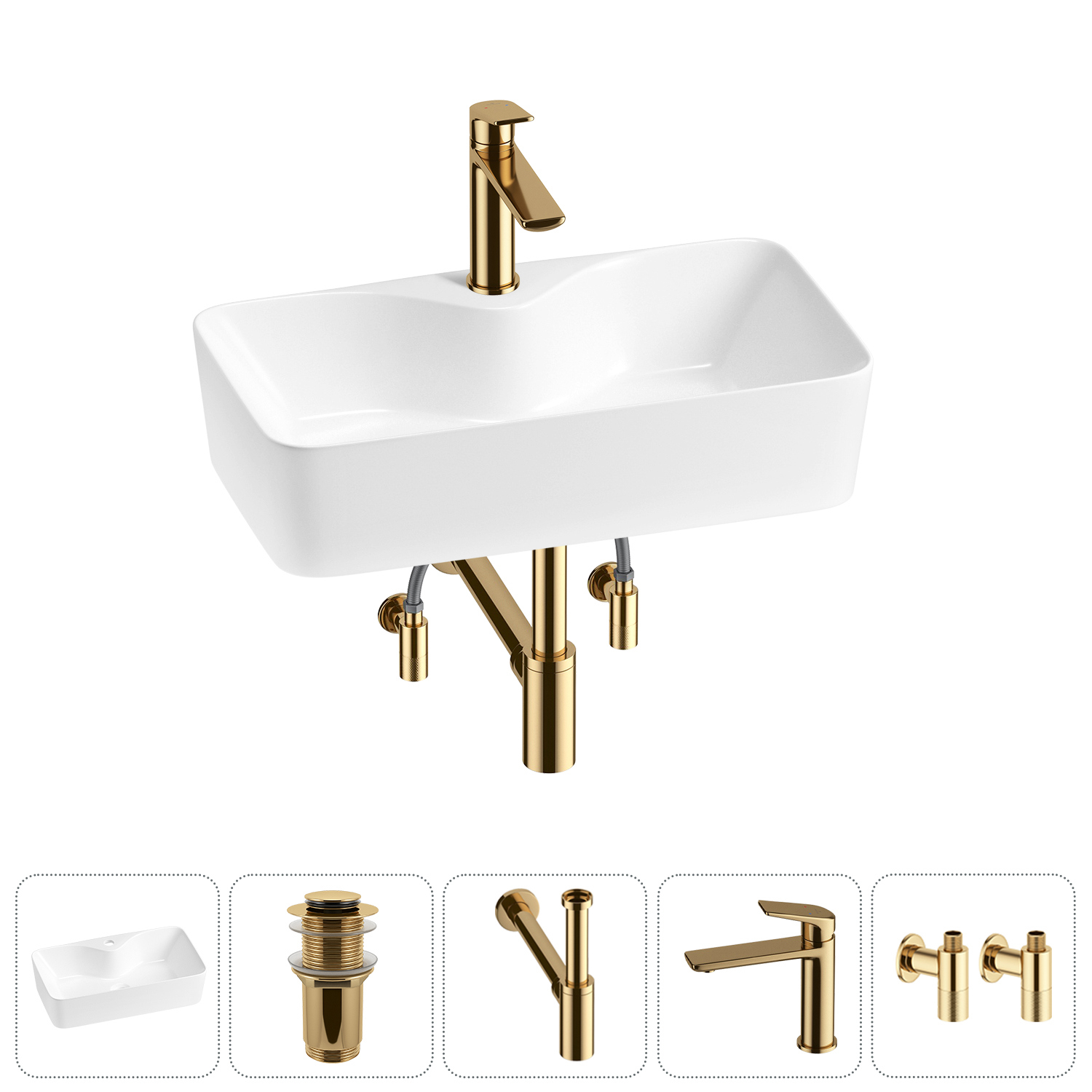 Изображение товара Раковина Lavinia Boho Bathroom Sink 54 см с донным клапаном и смесителем