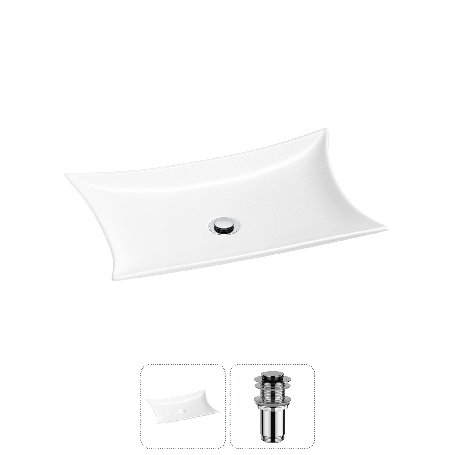 Изображение товара Раковина Lavinia Boho Bathroom Sink 20215287R 59 см белая глянцевая керамика