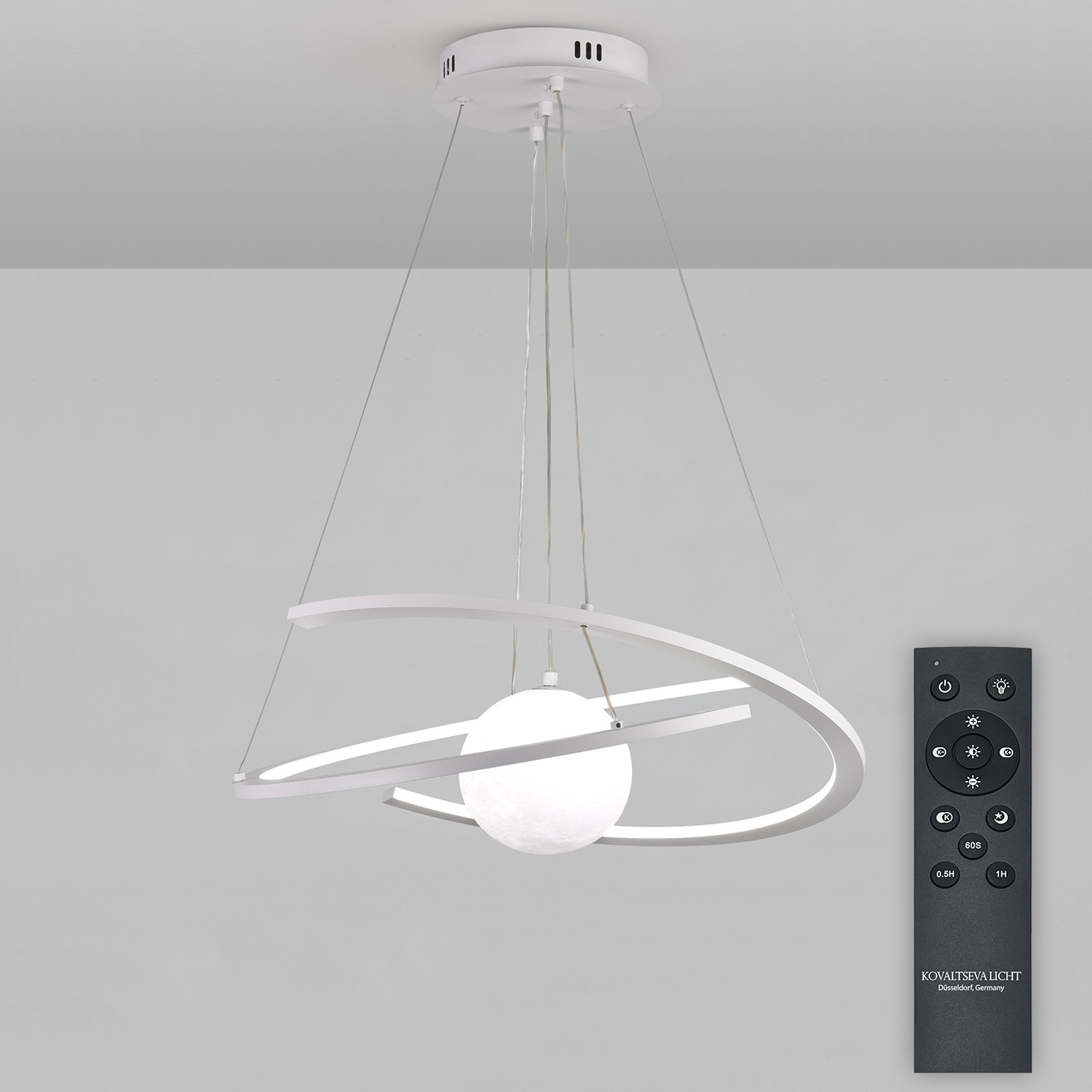 Изображение товара Люстра подвесная светодиодная Natali Kovaltseva Led alfa с пультом и регулируемой высотой