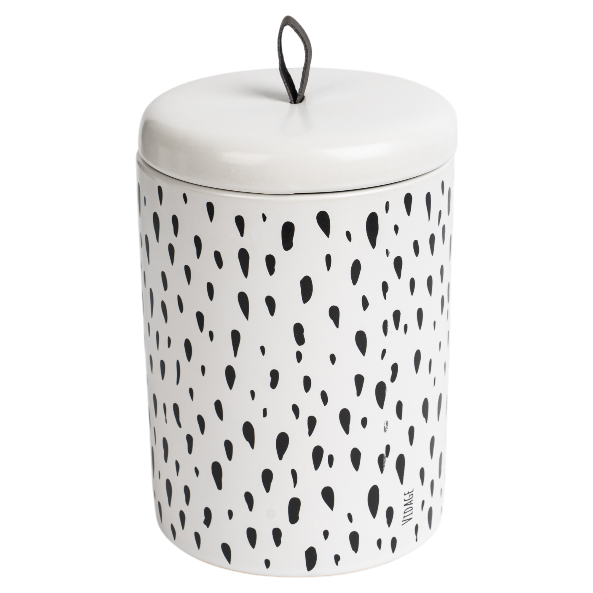 Изображение товара Банка для сыпучих продуктов VIDAGE 0.8 л керамика белая с бамбуковой крышкой