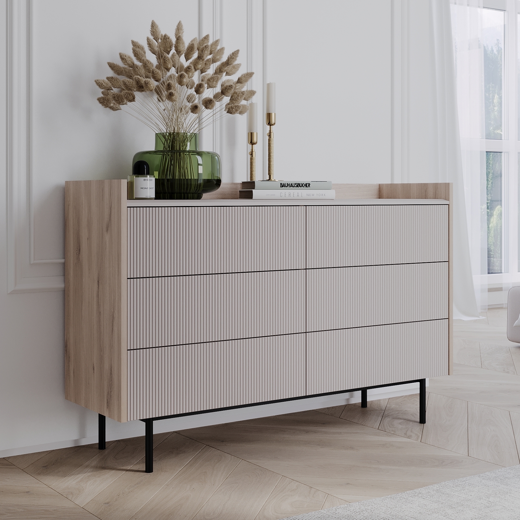 Изображение товара Комод Egregor Наоми 6 ящиков, современный дизайн, Россия