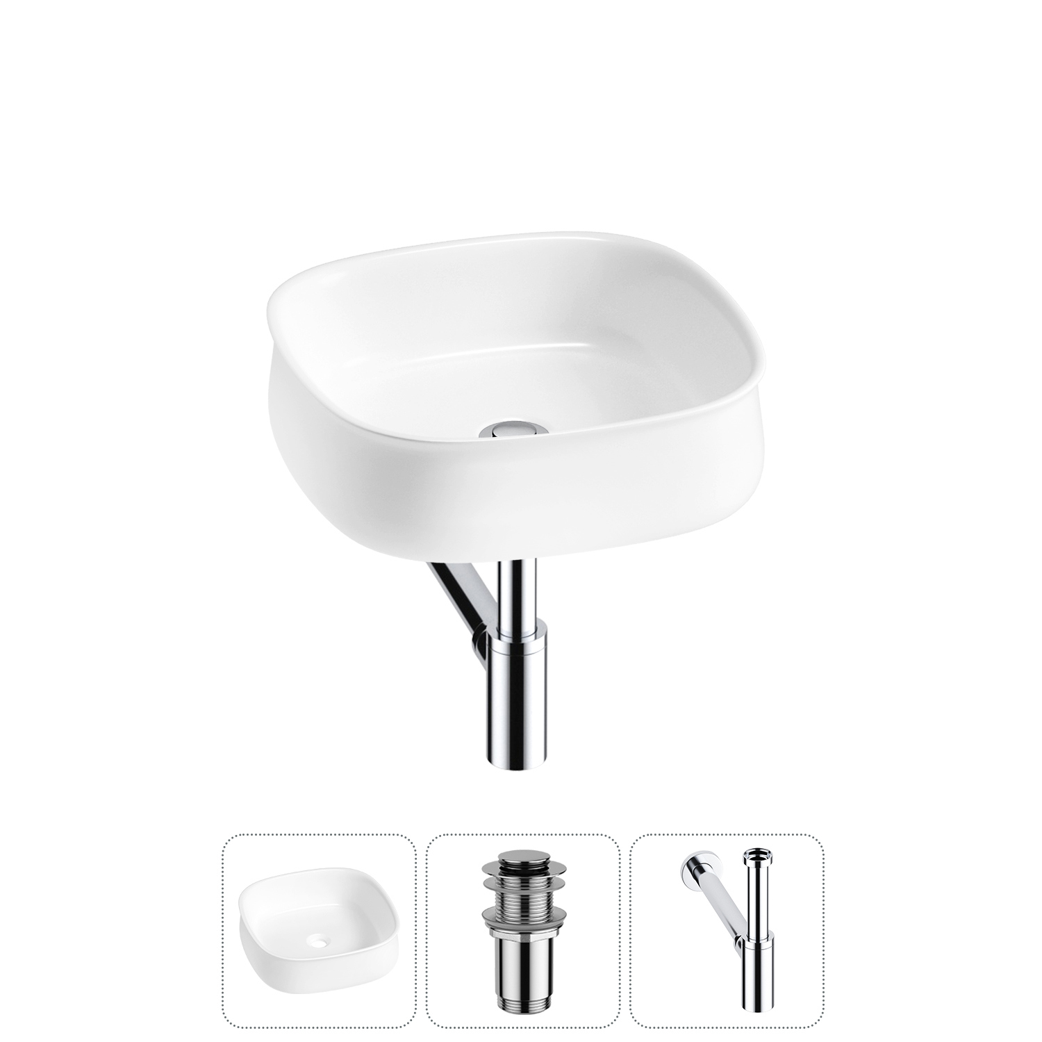 Изображение товара Раковина Lavinia boho bathroom sink 20215448R 42см цвет раковина 3 в 1: донный клапан, сифон