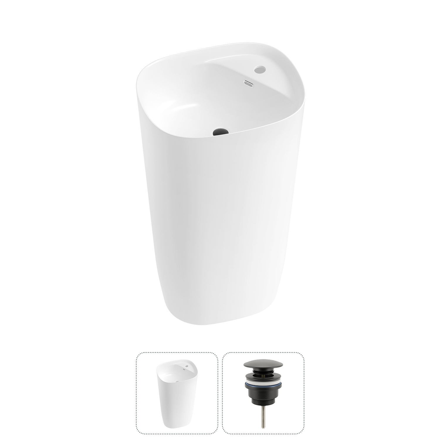 Изображение товара Раковина Lavinia boho bathroom sink 20215525R 50см белая с донным клапаном