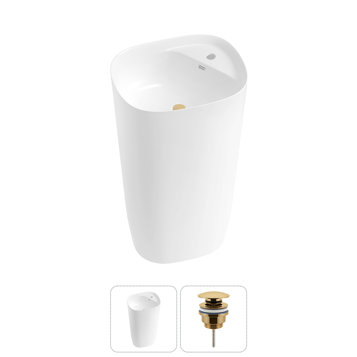 Изображение товара Раковина Lavinia boho bathroom sink 20215526R 50см с донным клапаном и антибактериальным покрытием