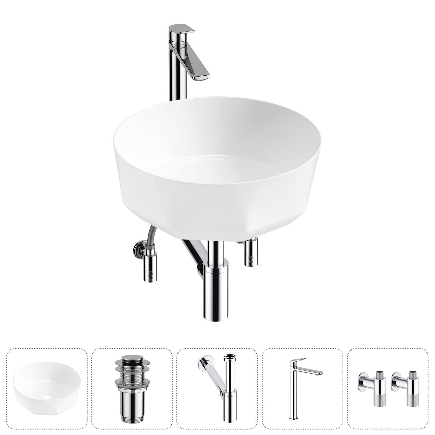 Изображение товара Раковина Lavinia boho bathroom sink 20215801R 42 см белый глянец комплект