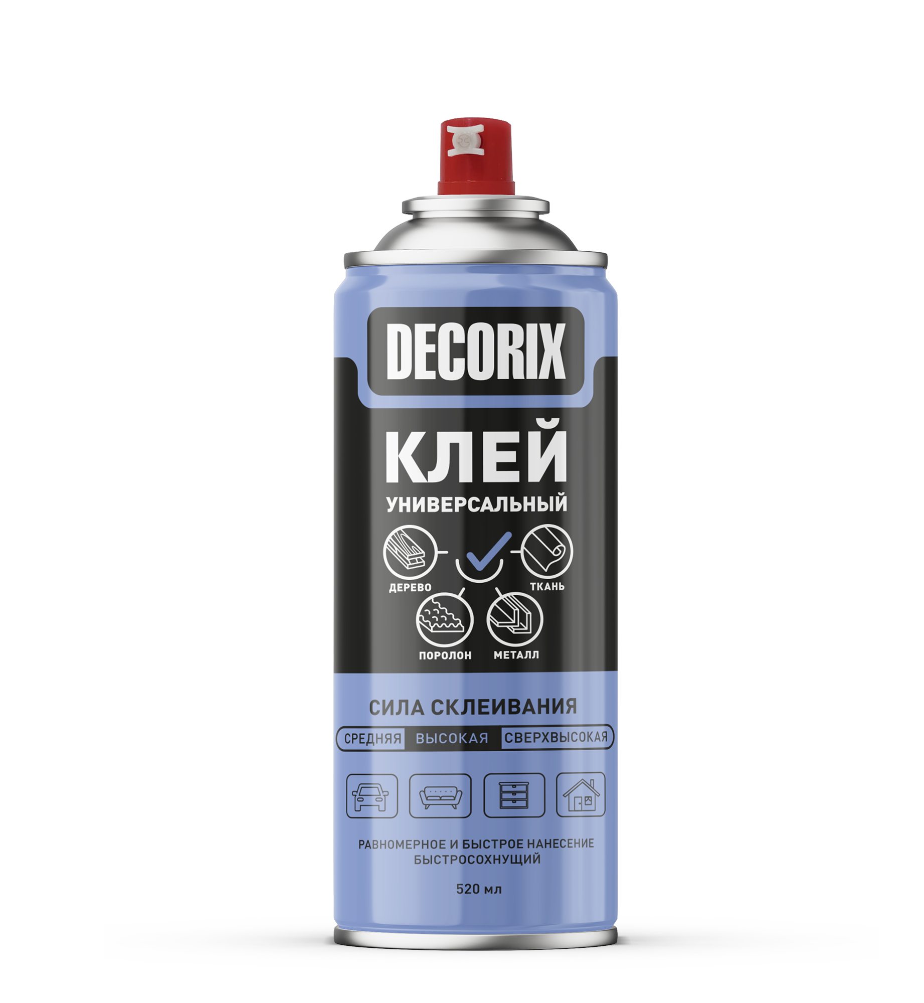 Изображение товара Клей аэрозольный Decorix 0151-03 DX универсальный 520 мл