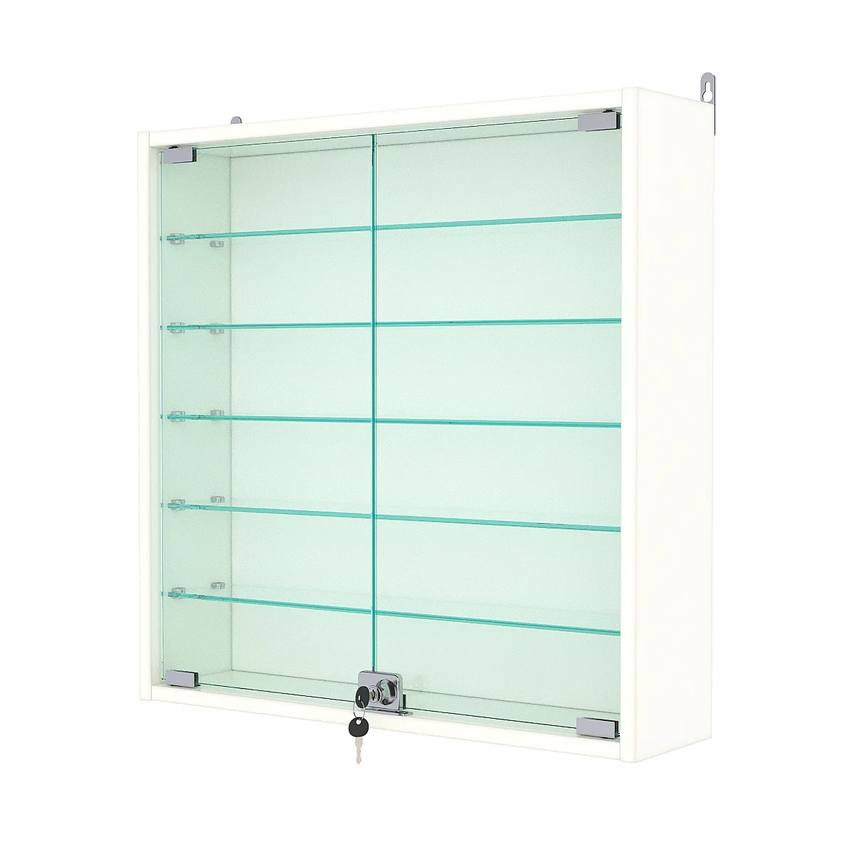 Изображение товара Шкаф-витрина 60x60 см №1-5а стекло цвет белый