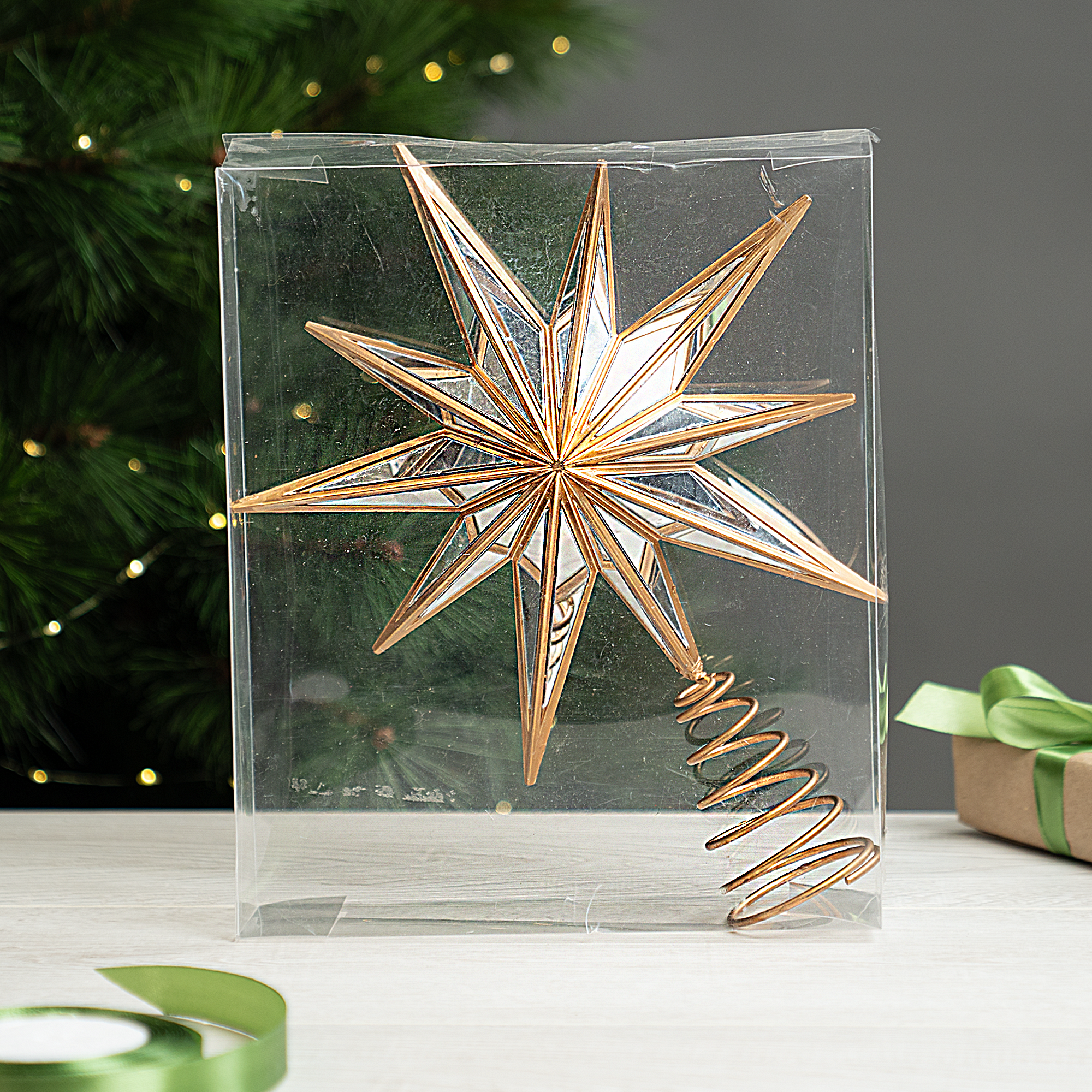 Изображение товара Декоративная макушка KREAFORTA Звезда h31 см золотой