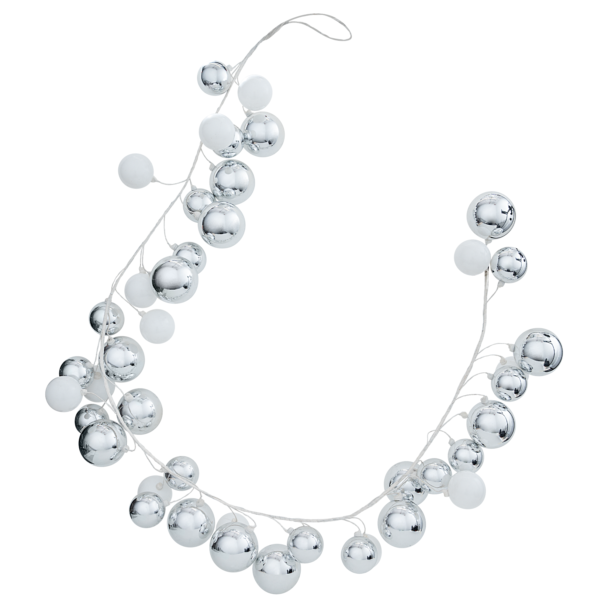 Изображение товара Гирлянда декоративная KREAFORTA 180 см с шарами серый