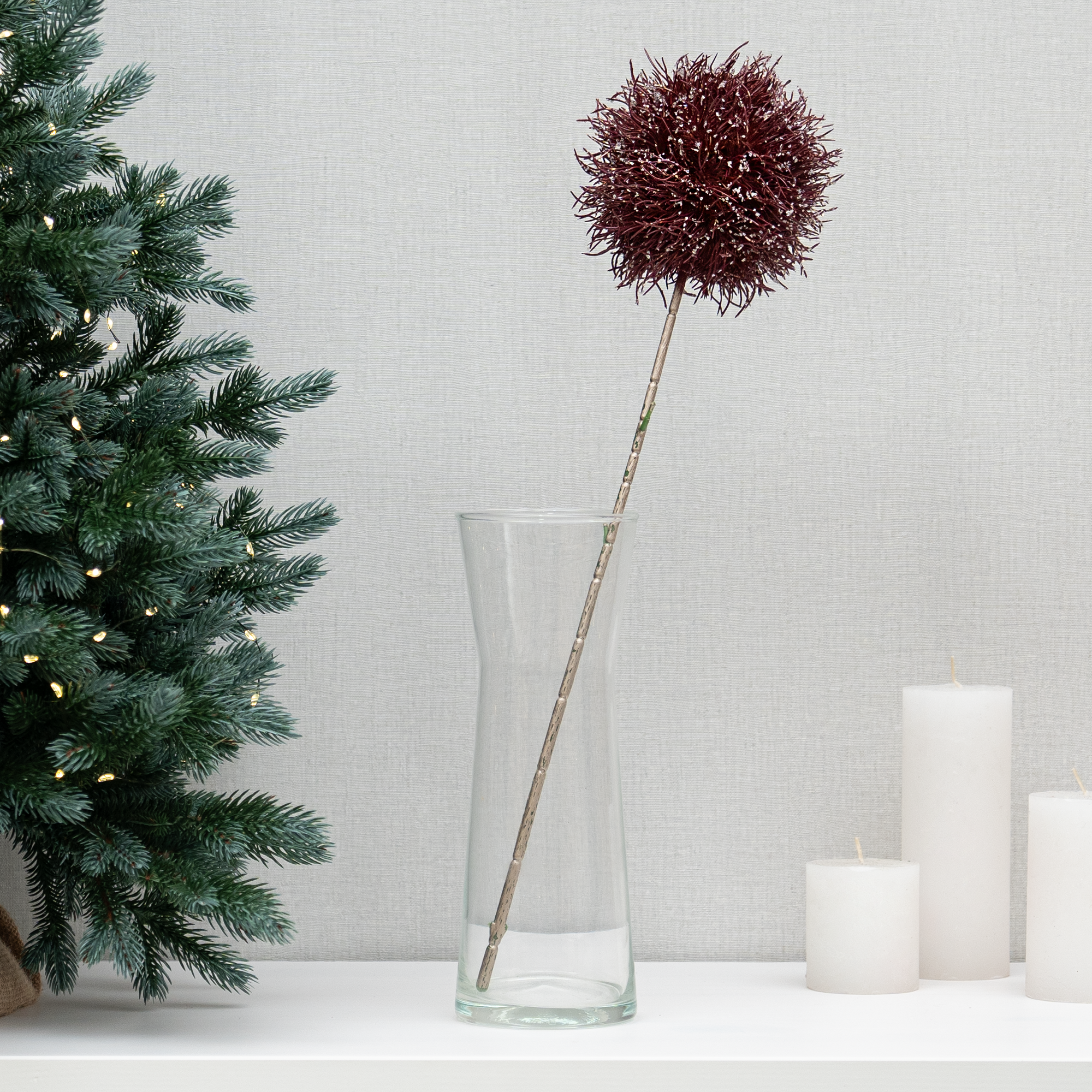 Изображение товара Декоративный цветок KREAFORTA 48 см красный для праздничного декора и Нового года