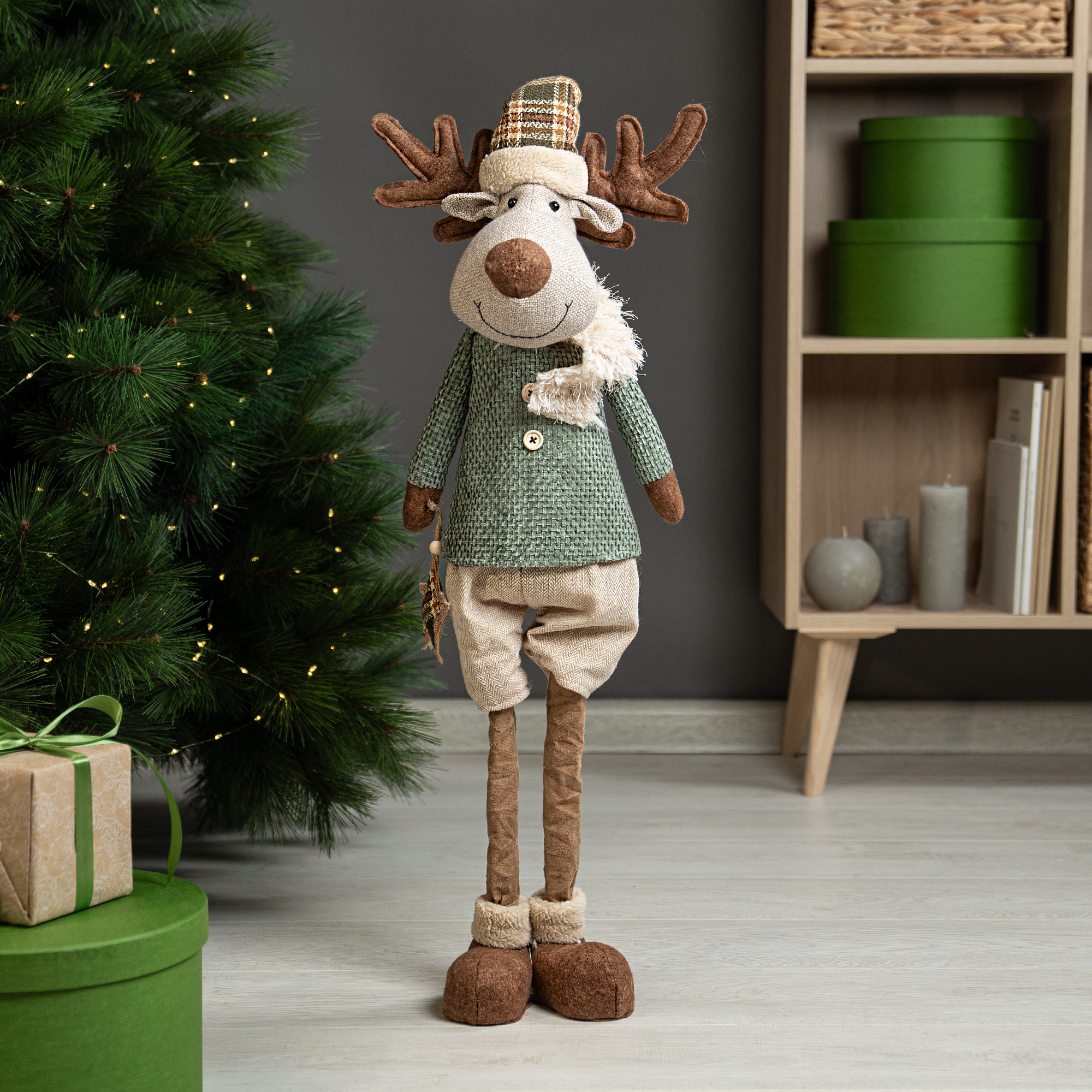 Изображение товара Фигура декоративная KREAFORTA Олень 70 см бежевый для интерьера