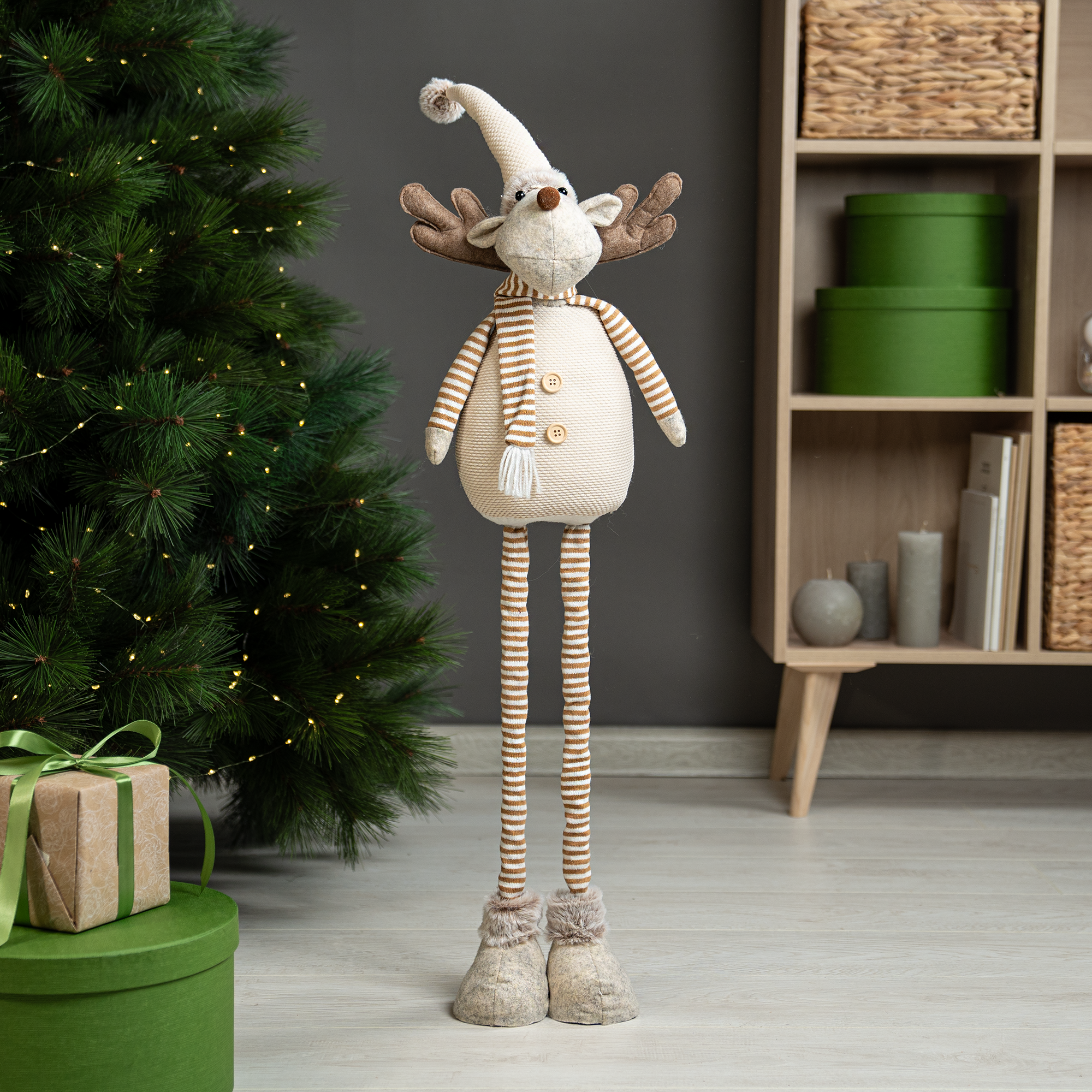 Изображение товара Фигура декоративная KREAFORTA Олень 70 см светло-бежевый